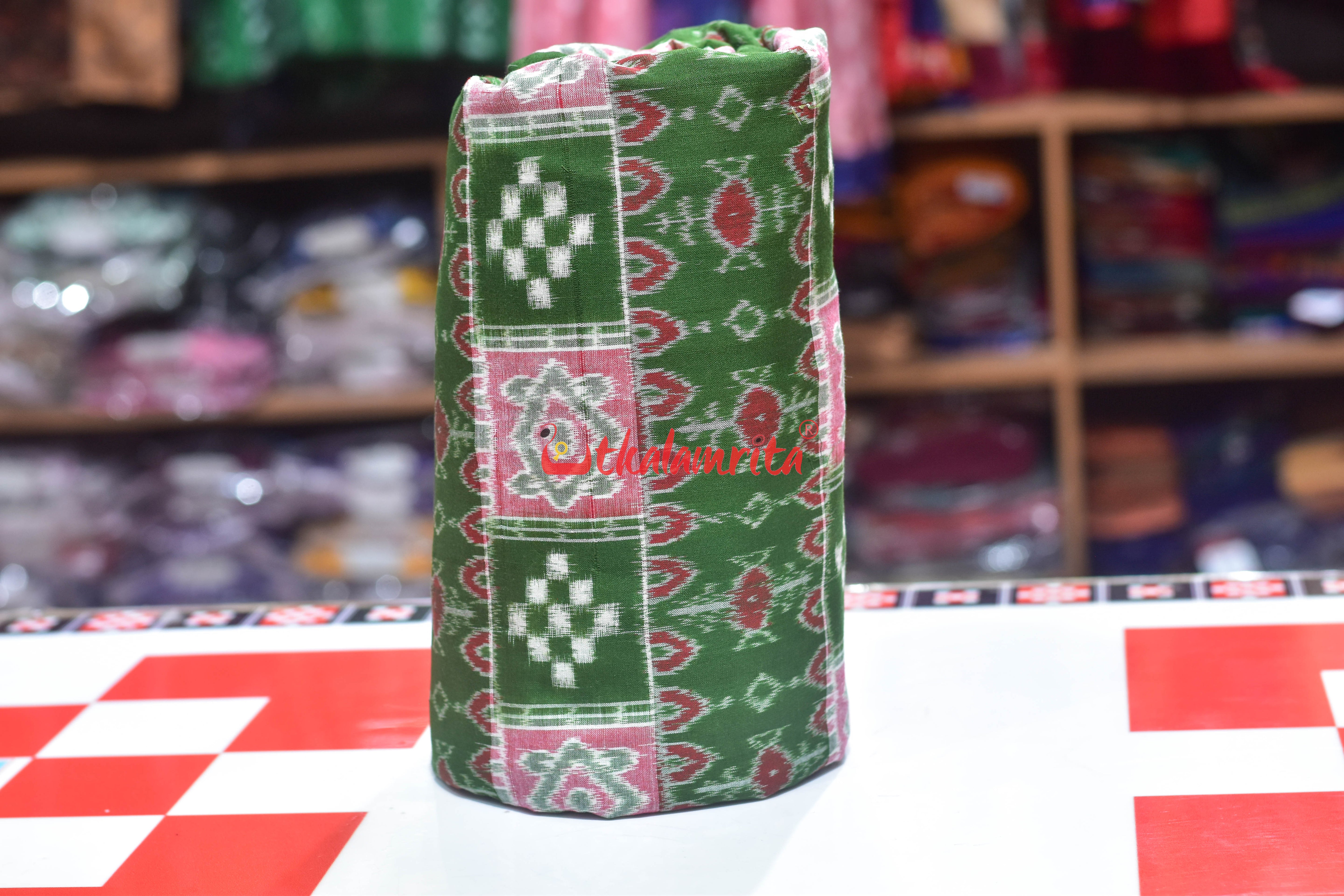 Mehendi Green Flower Pasapali Cotton (Fabric)
