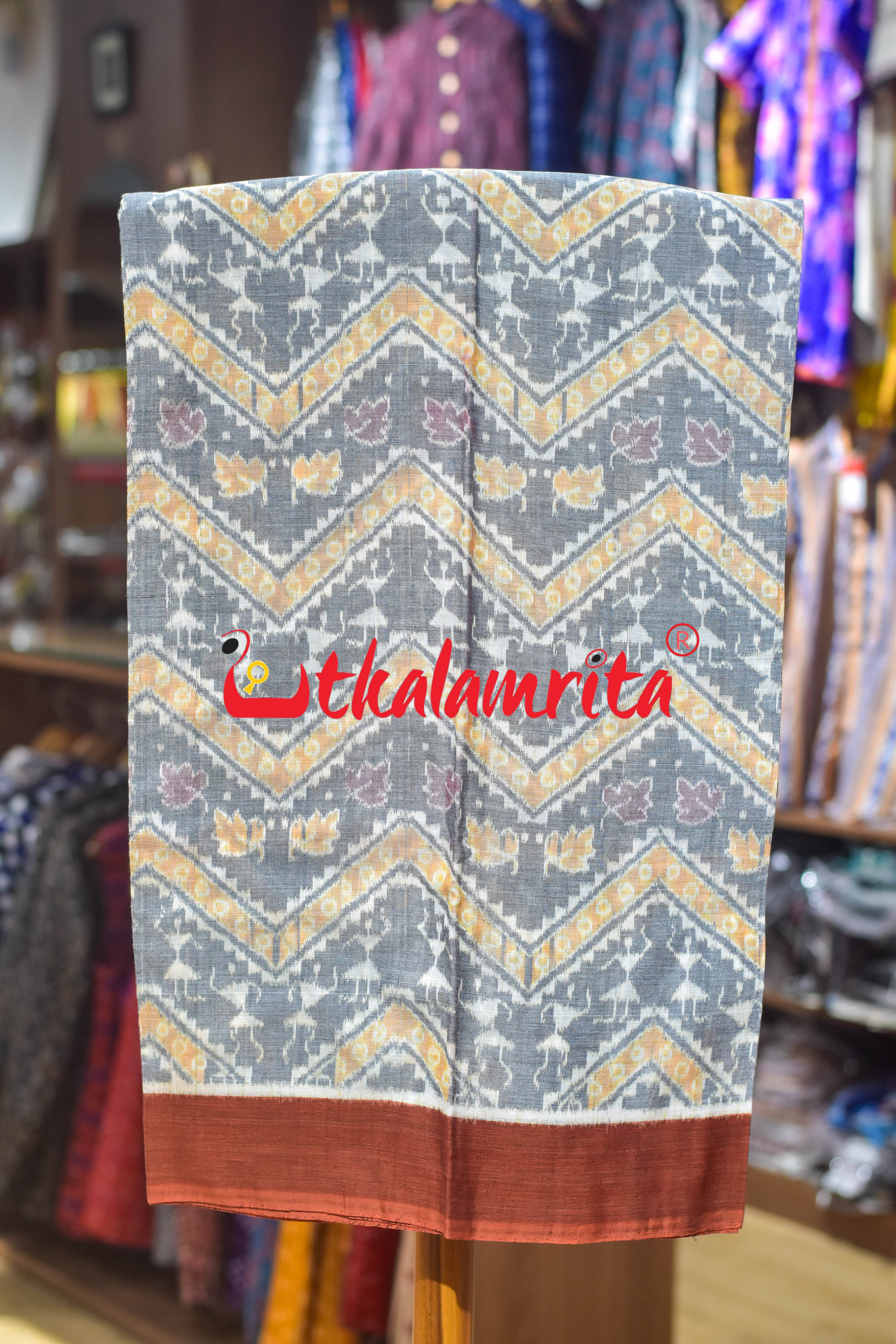 Grey Taranga Tribals Cotton Dress Set