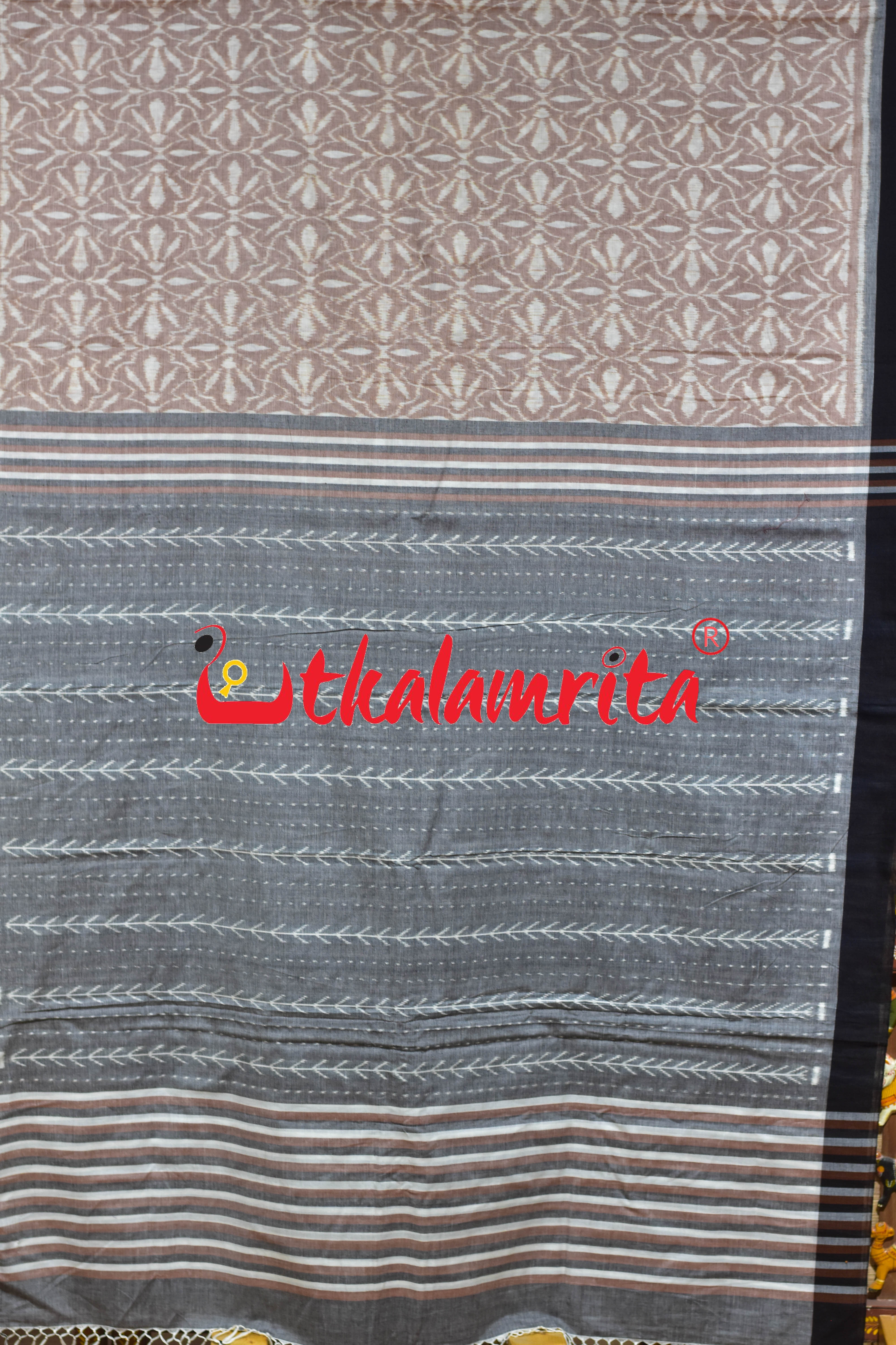 Kothari Patra Peach Khandua Cotton Saree