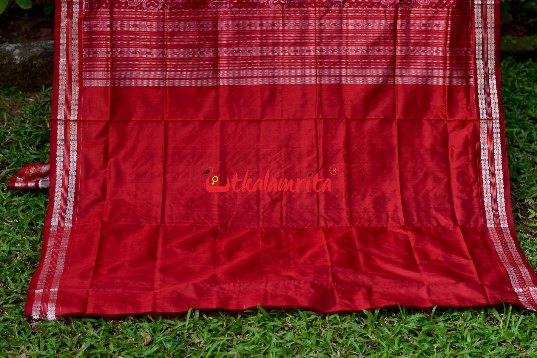 Peach 3D Tribals Sambalpuri Silk Saree