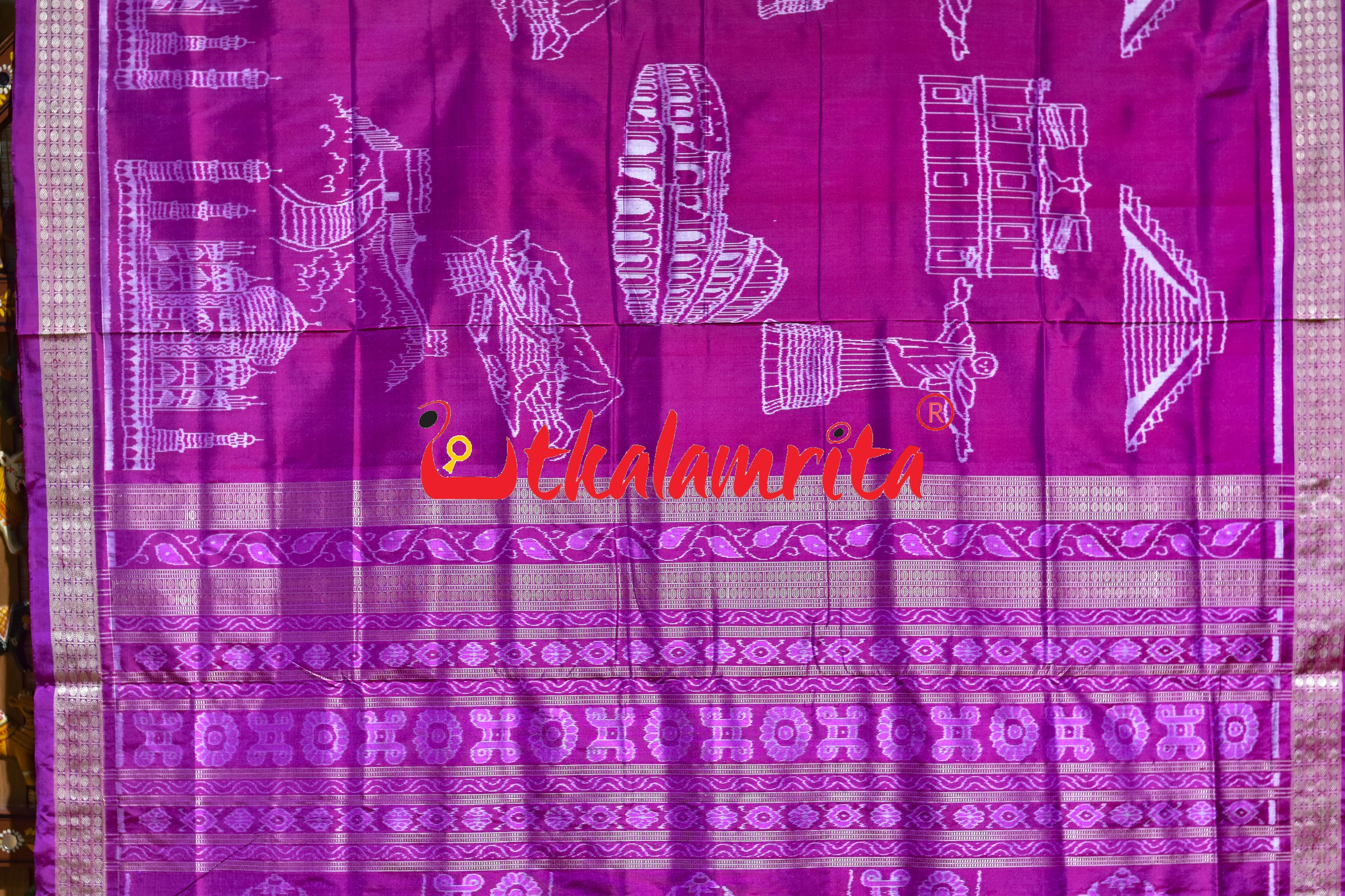 Rani Seven Wonders of the World Sambalpuri Silk Saree
