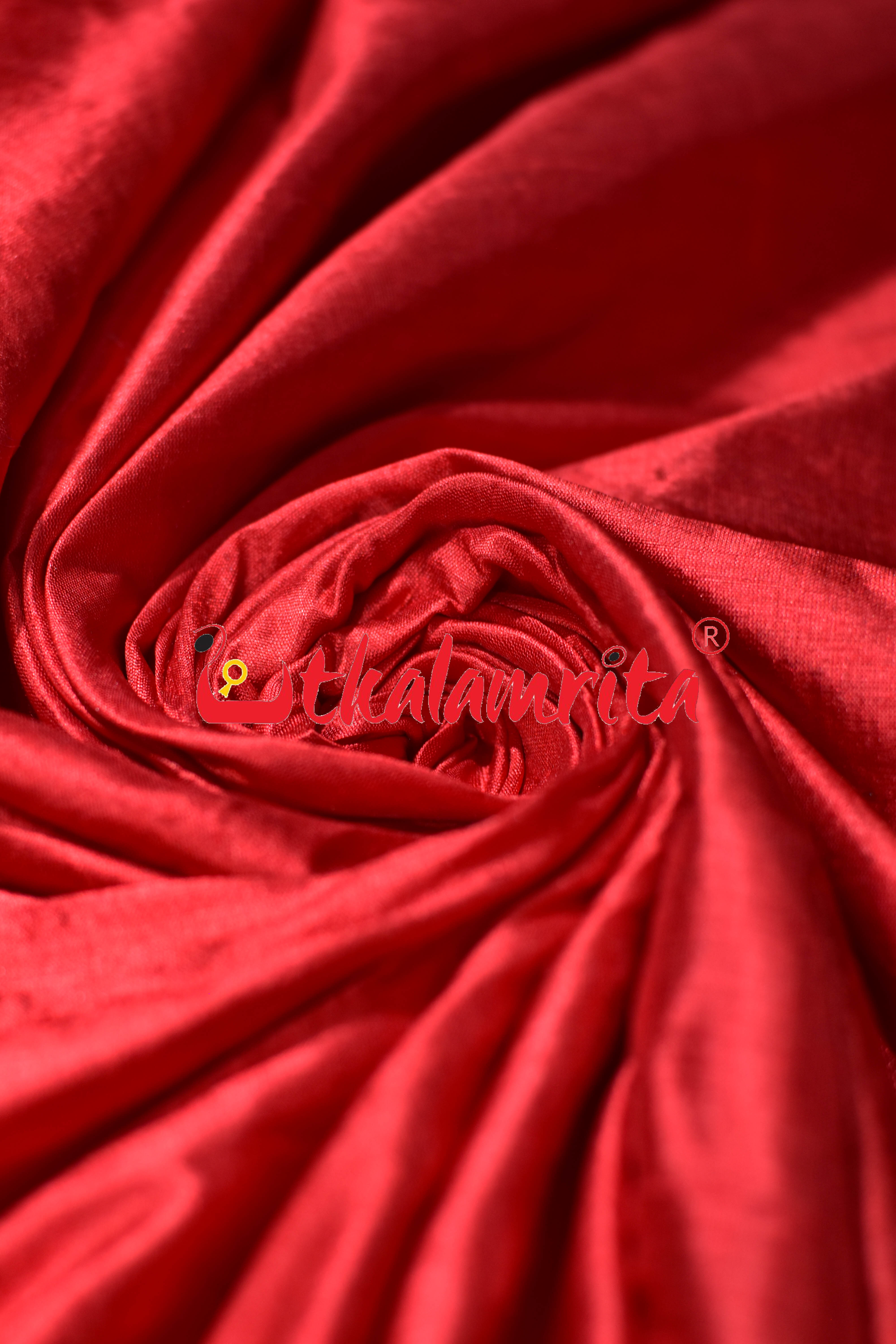 Red Dhanpatri Border Khandua Silk (Fabric)