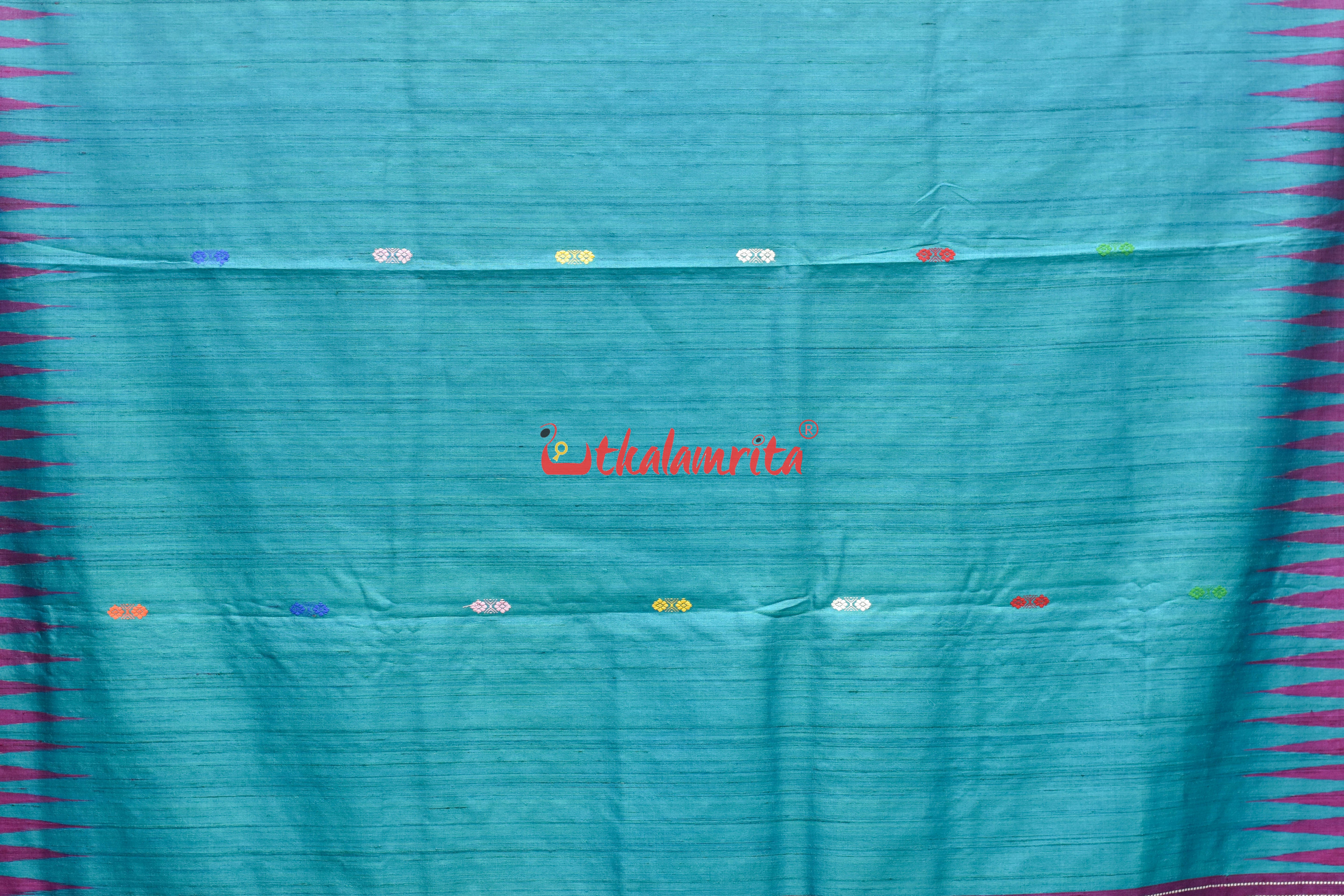 Blue Magenta Ramachandrapedi Silk Saree