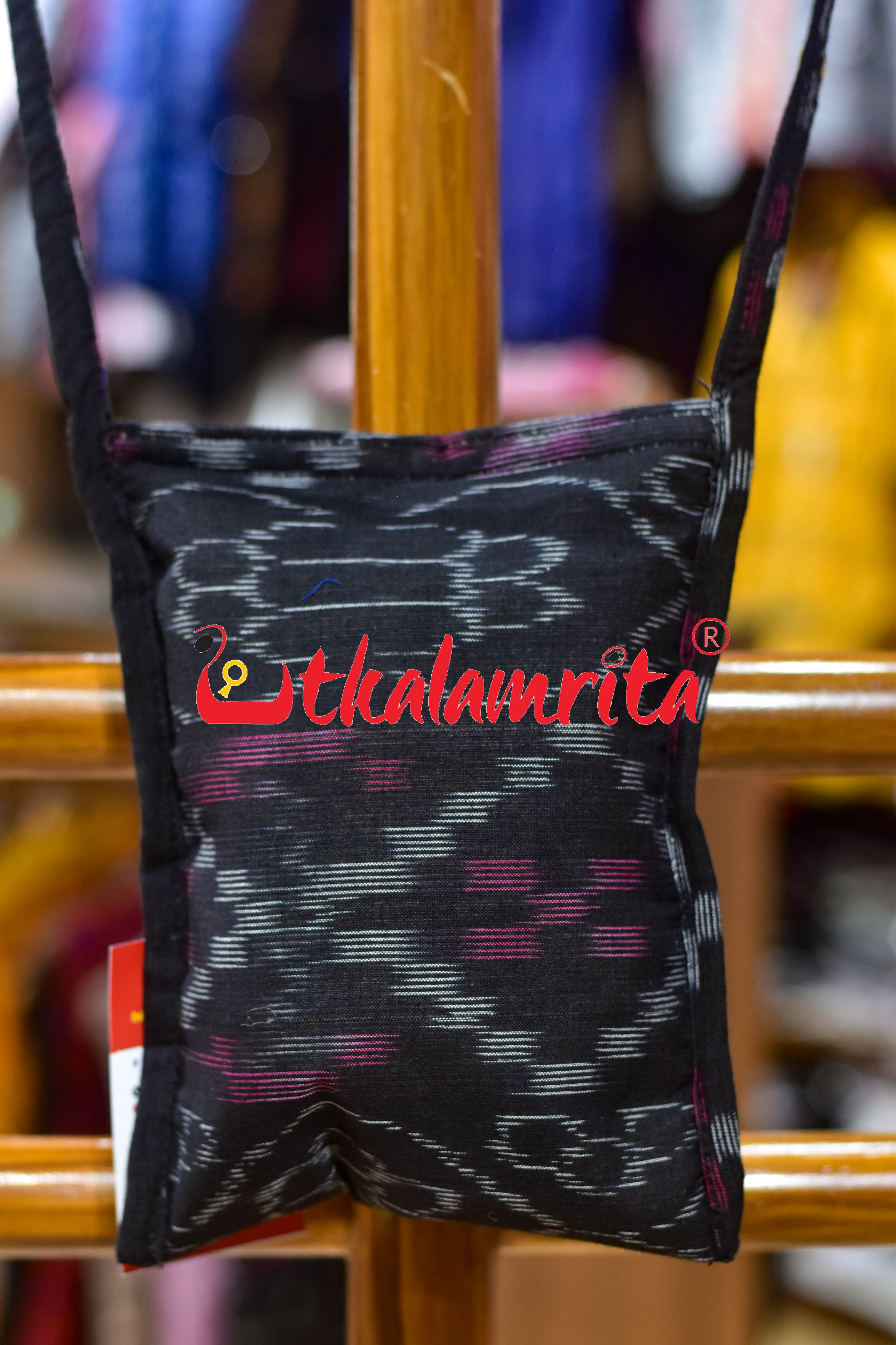 Black Tetris Mobile Sling Bag