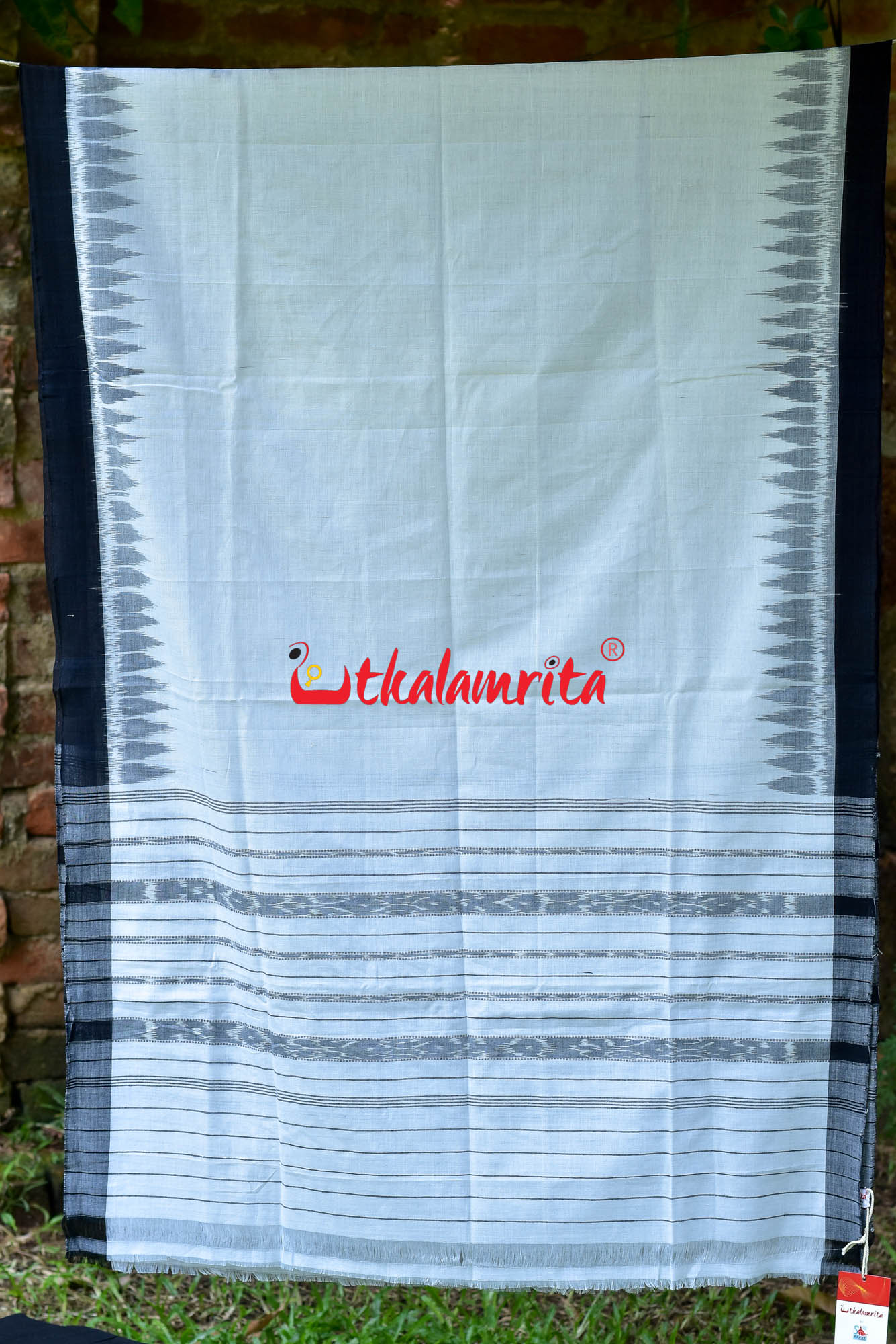 White Black Ikat Dress Set