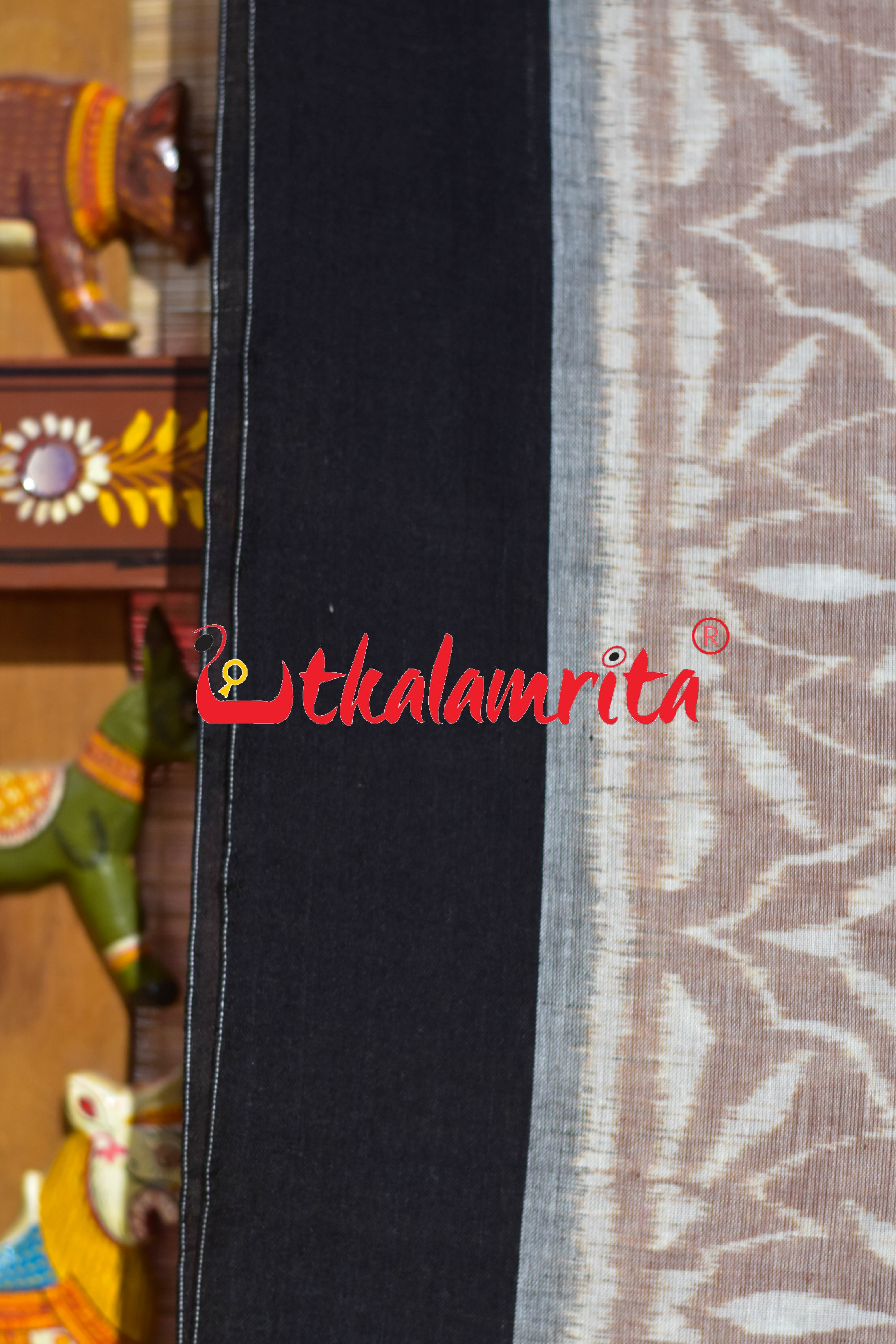 Kothari Patra Peach Khandua Cotton Saree