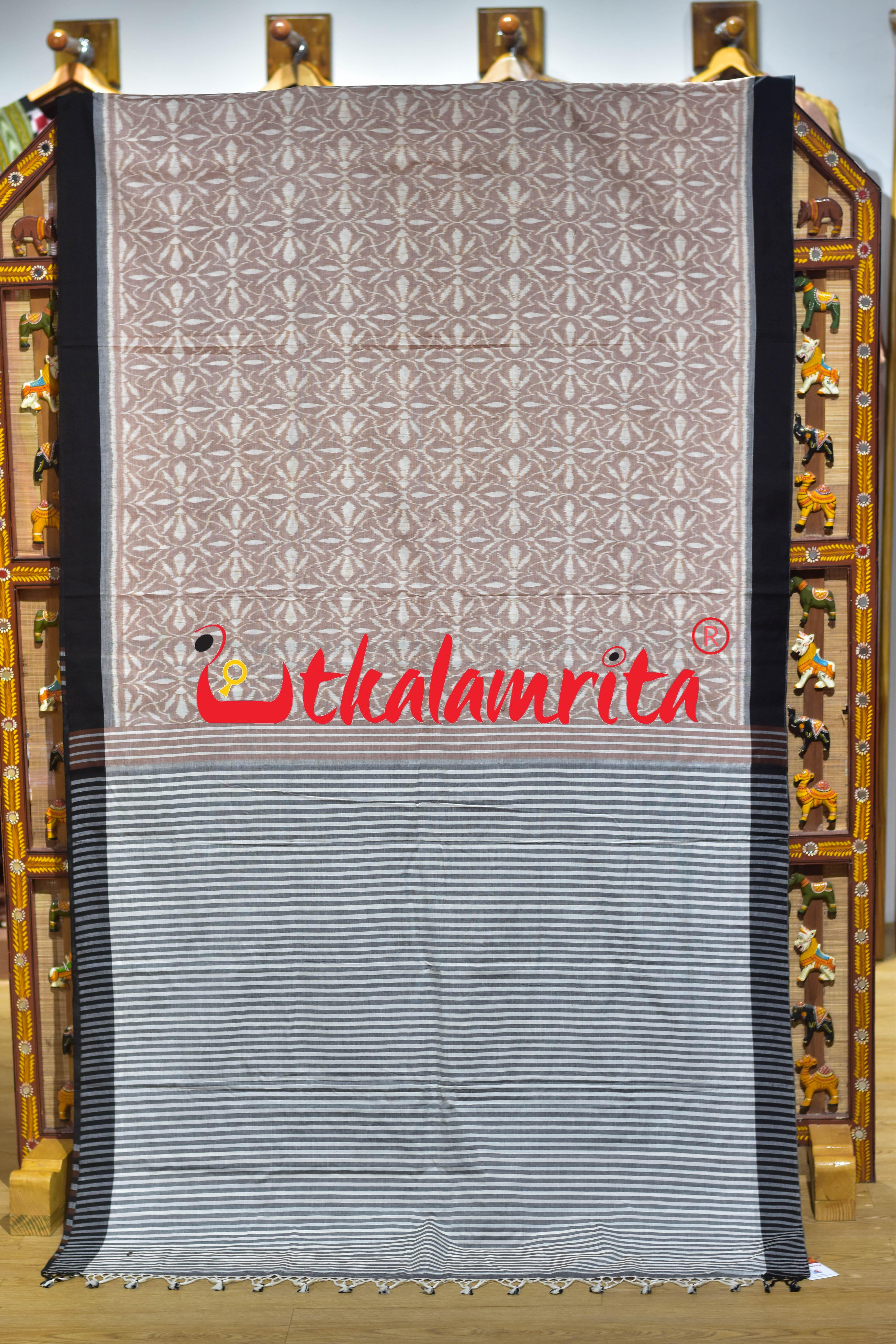 Kothari Patra Peach Khandua Cotton Saree