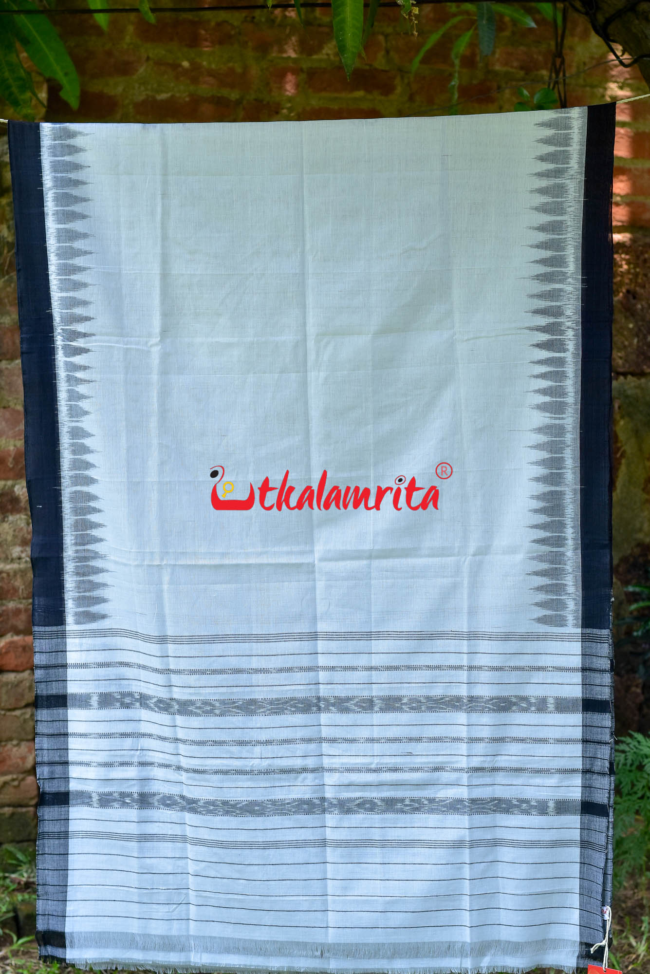 White Black Ikat Dress Set