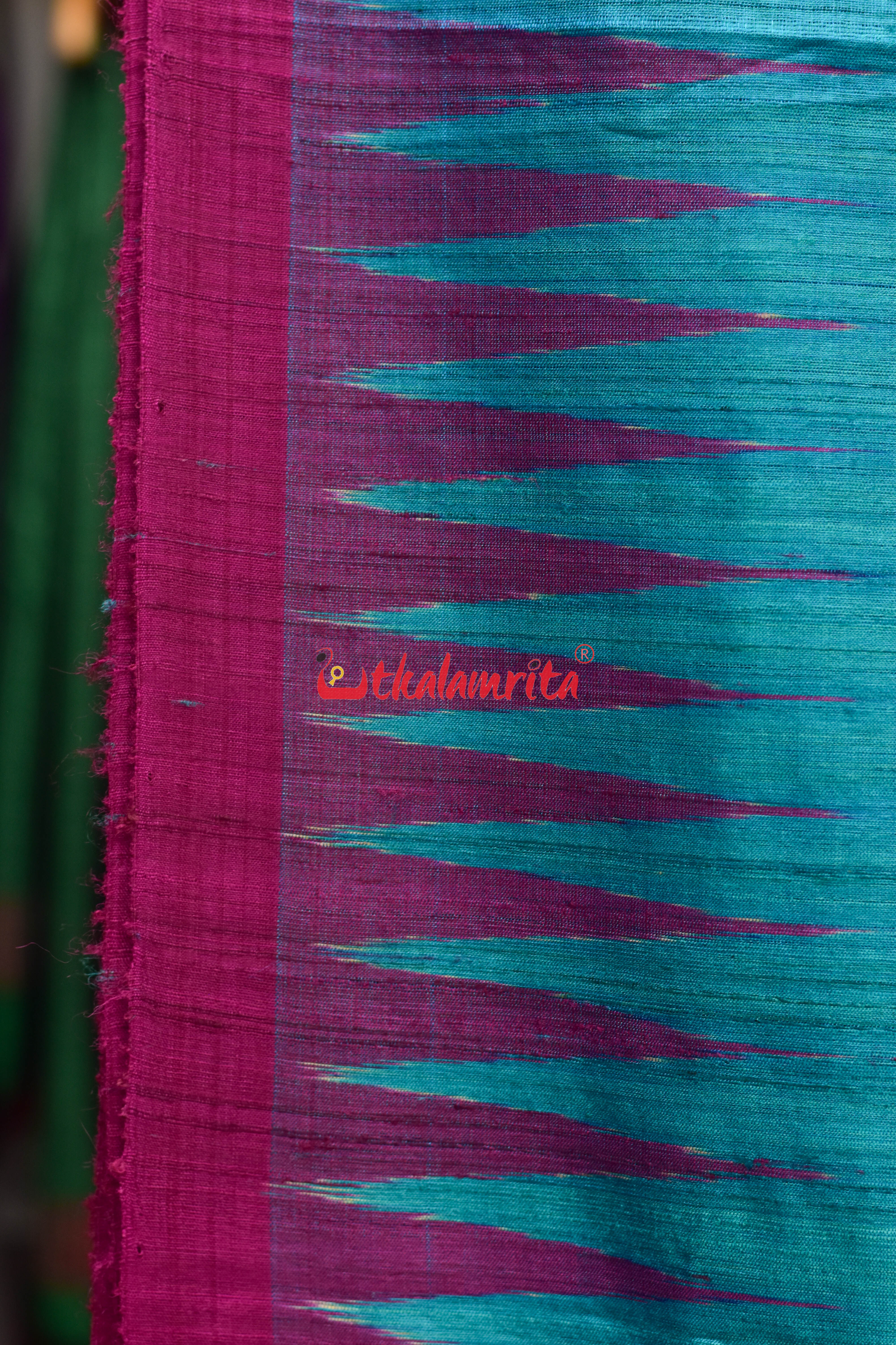 Blue Magenta Ramachandrapedi Silk Saree