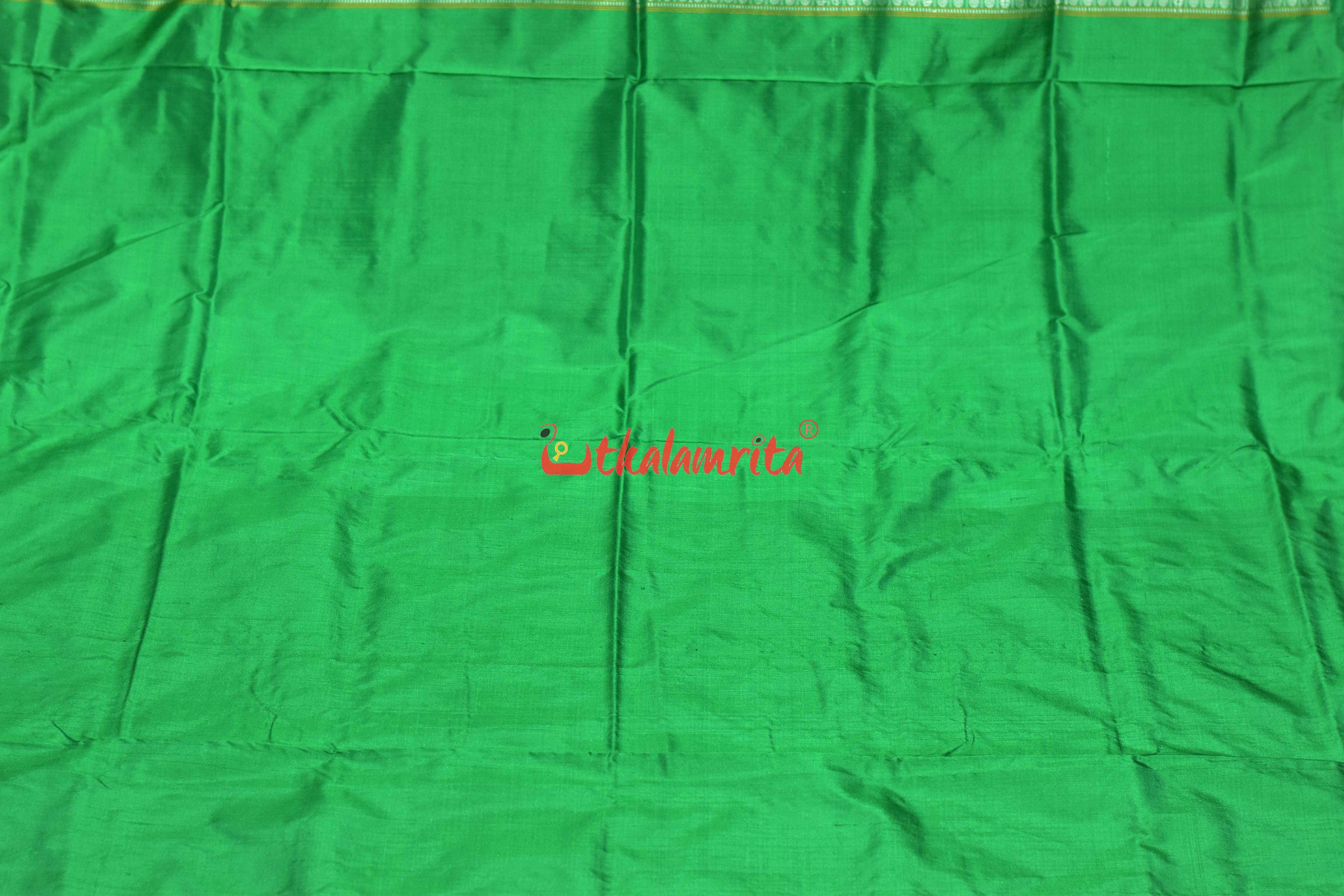 Pink House &Tree Bomkai Silk Saree