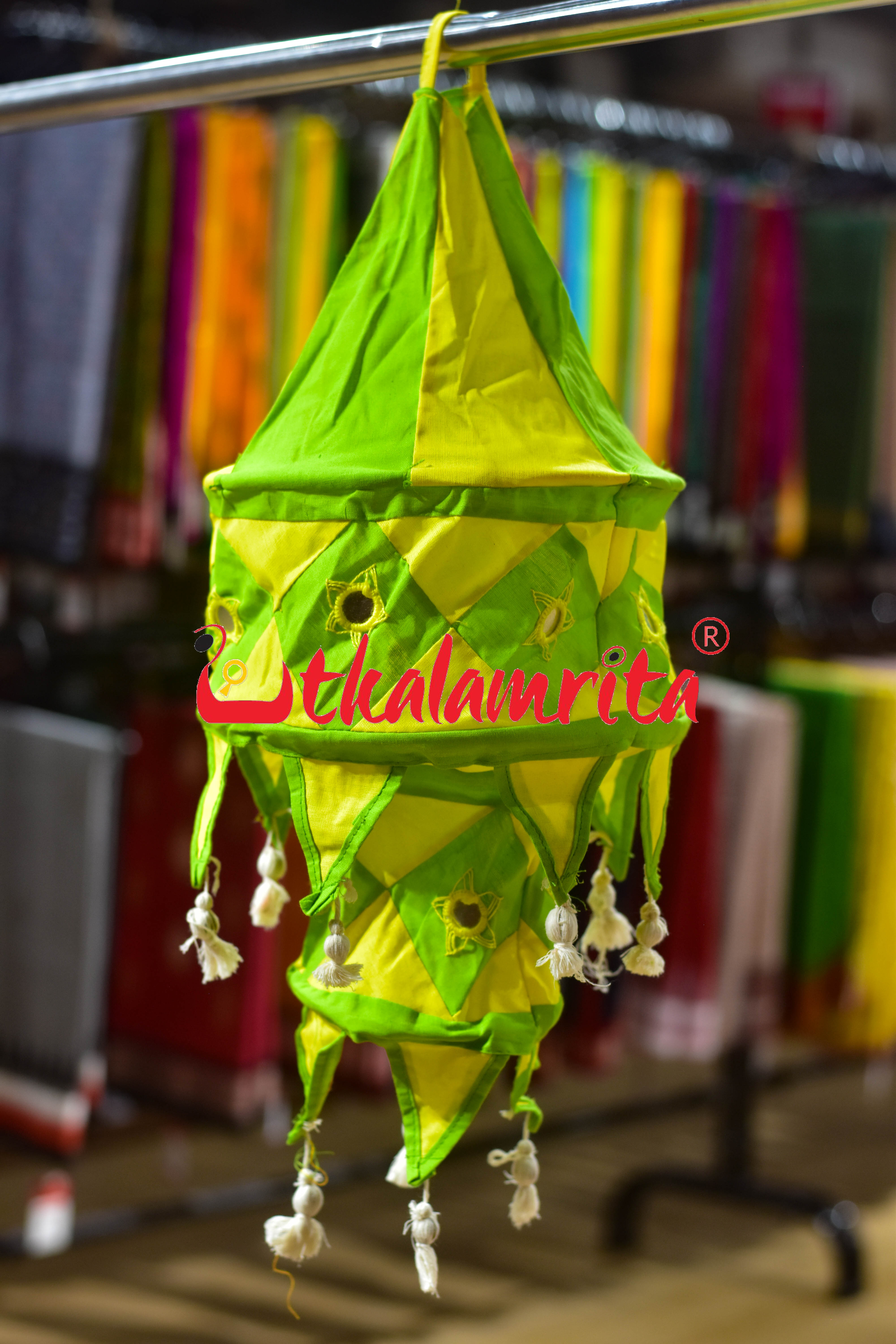 Yellow Green Special 2-Step Round Lampshade
