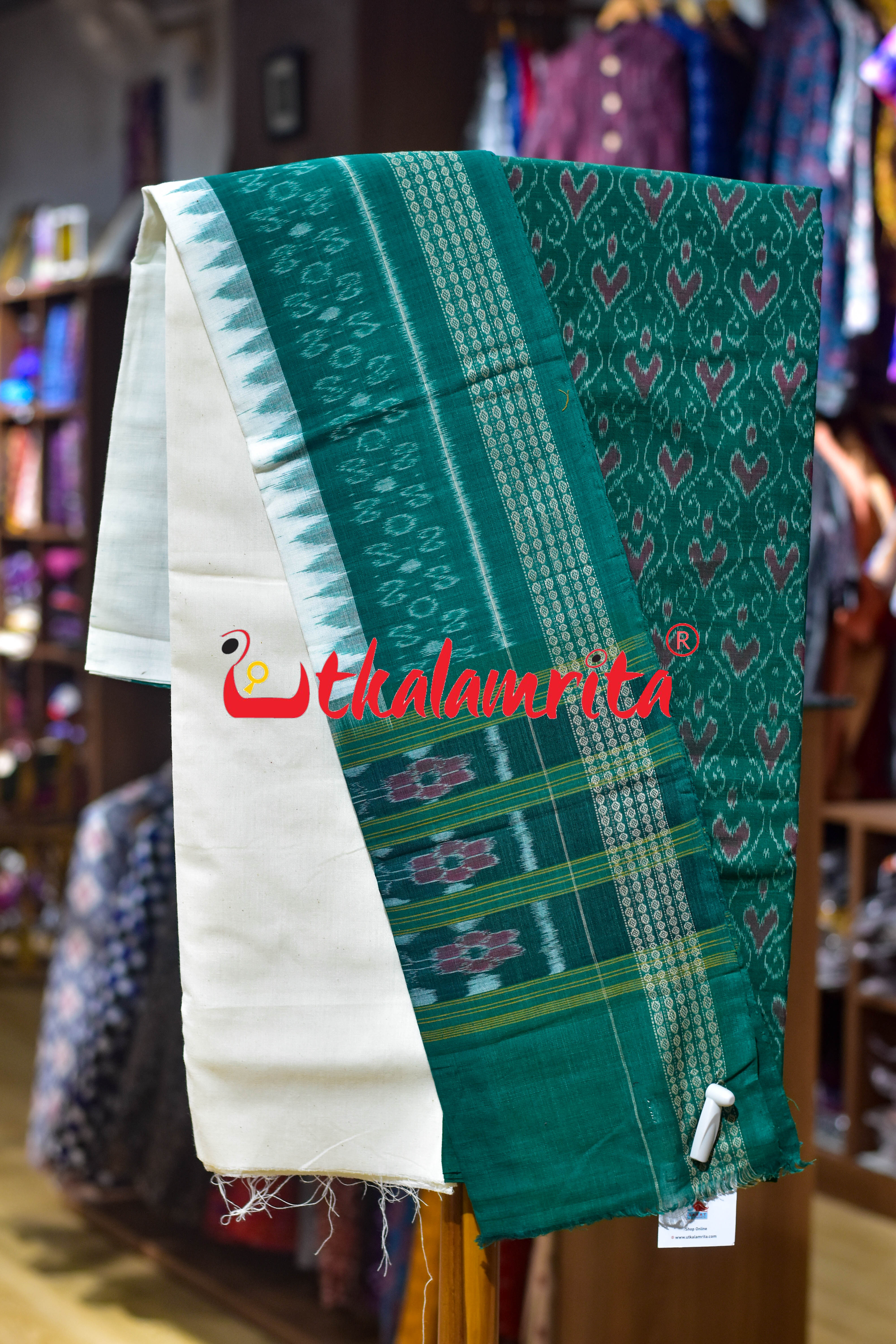 Green White Hearts Dress Set