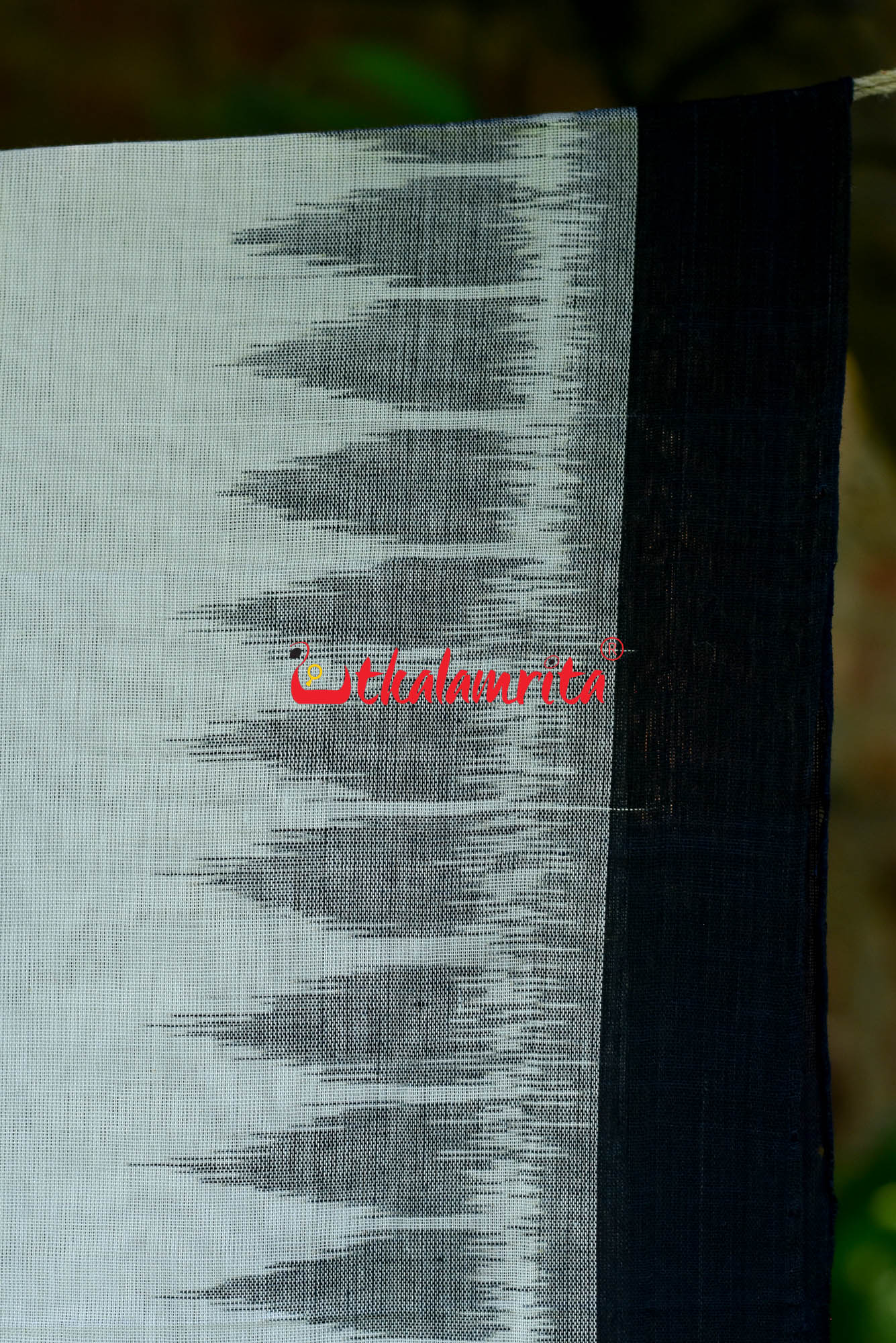 White Black Ikat Dress Set