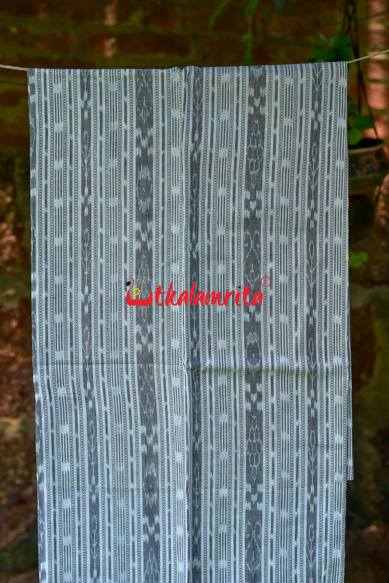 White Black Ikat Dress Set