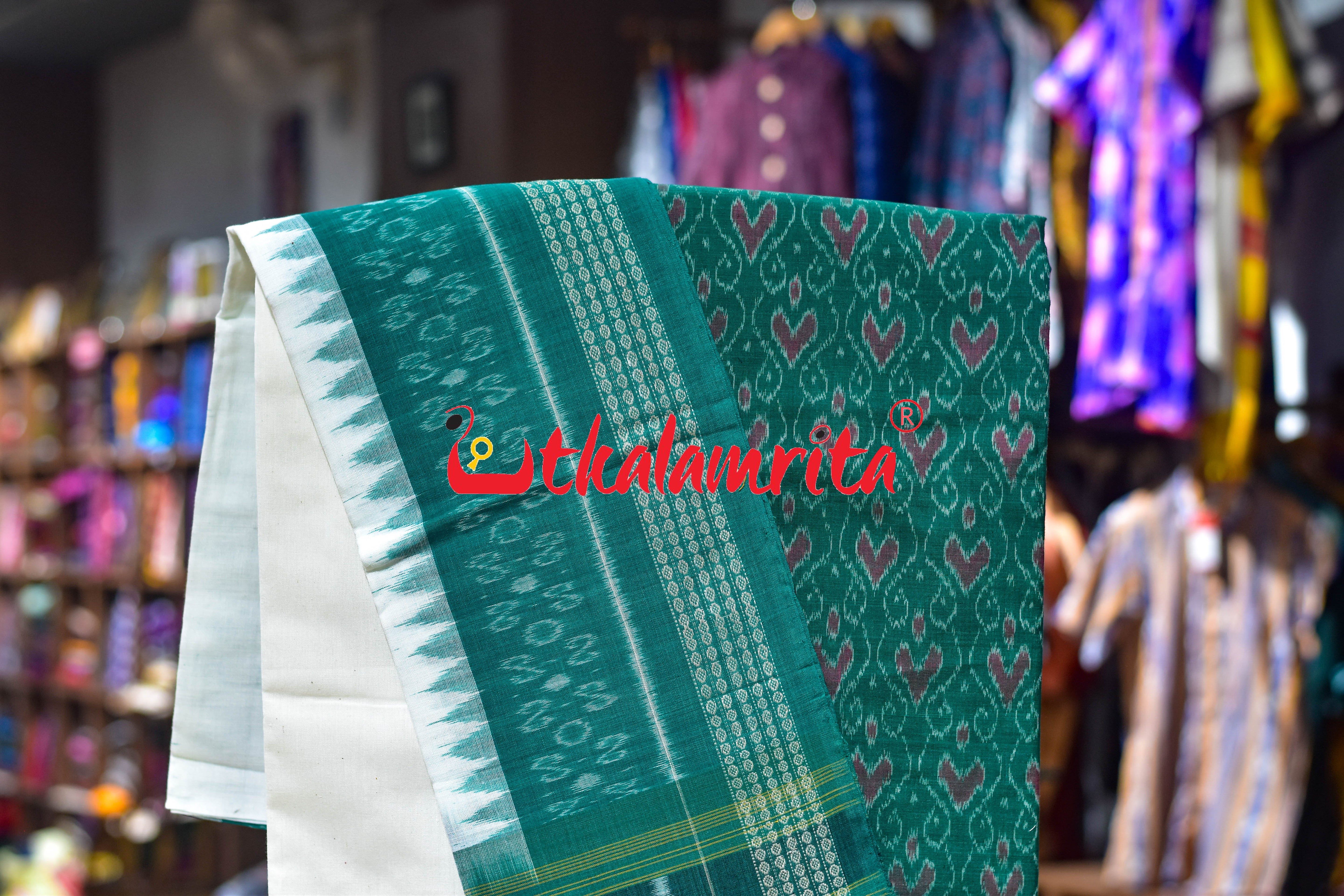 Green White Hearts Dress Set