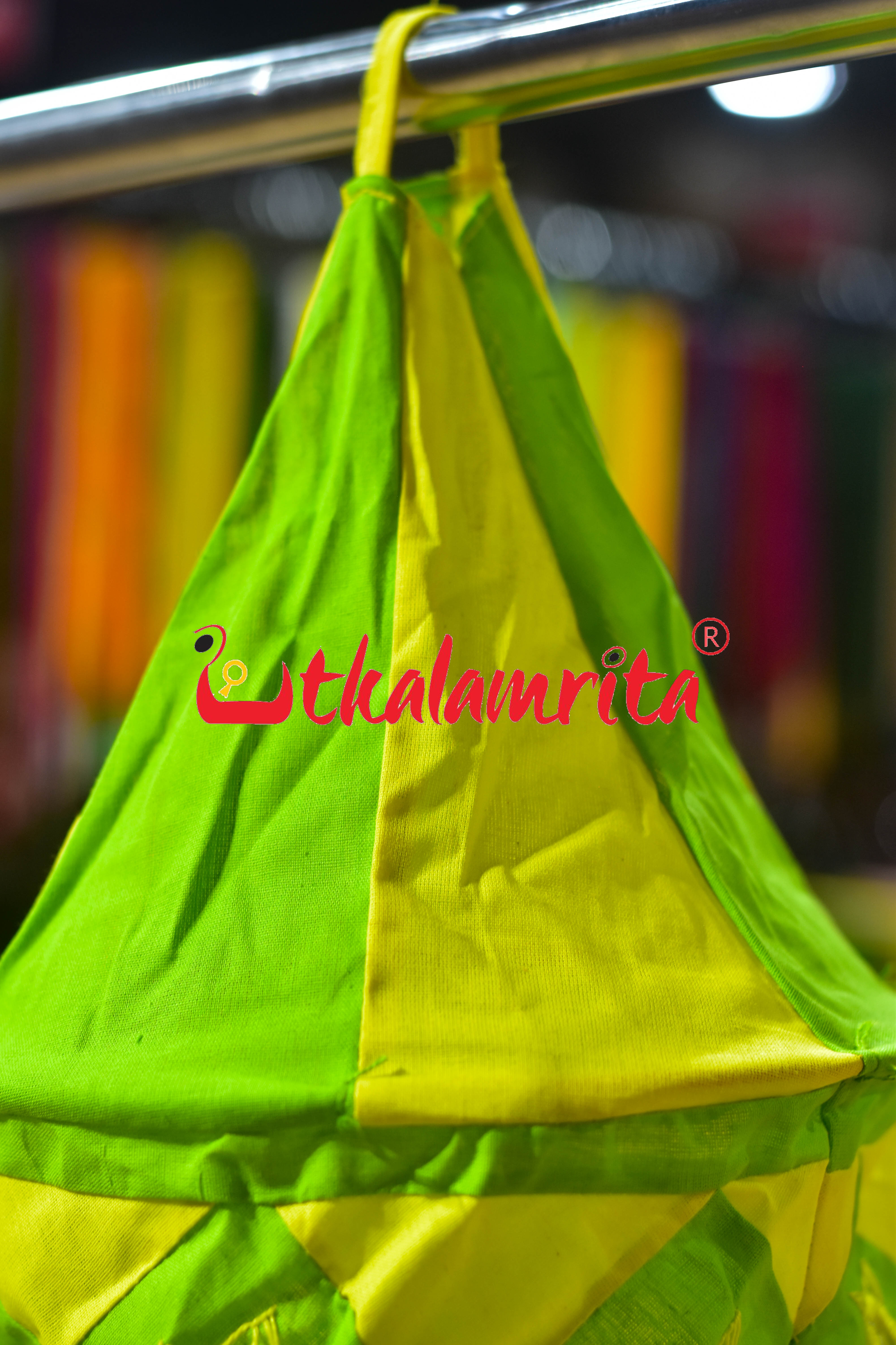 Yellow Green Special 2-Step Round Lampshade