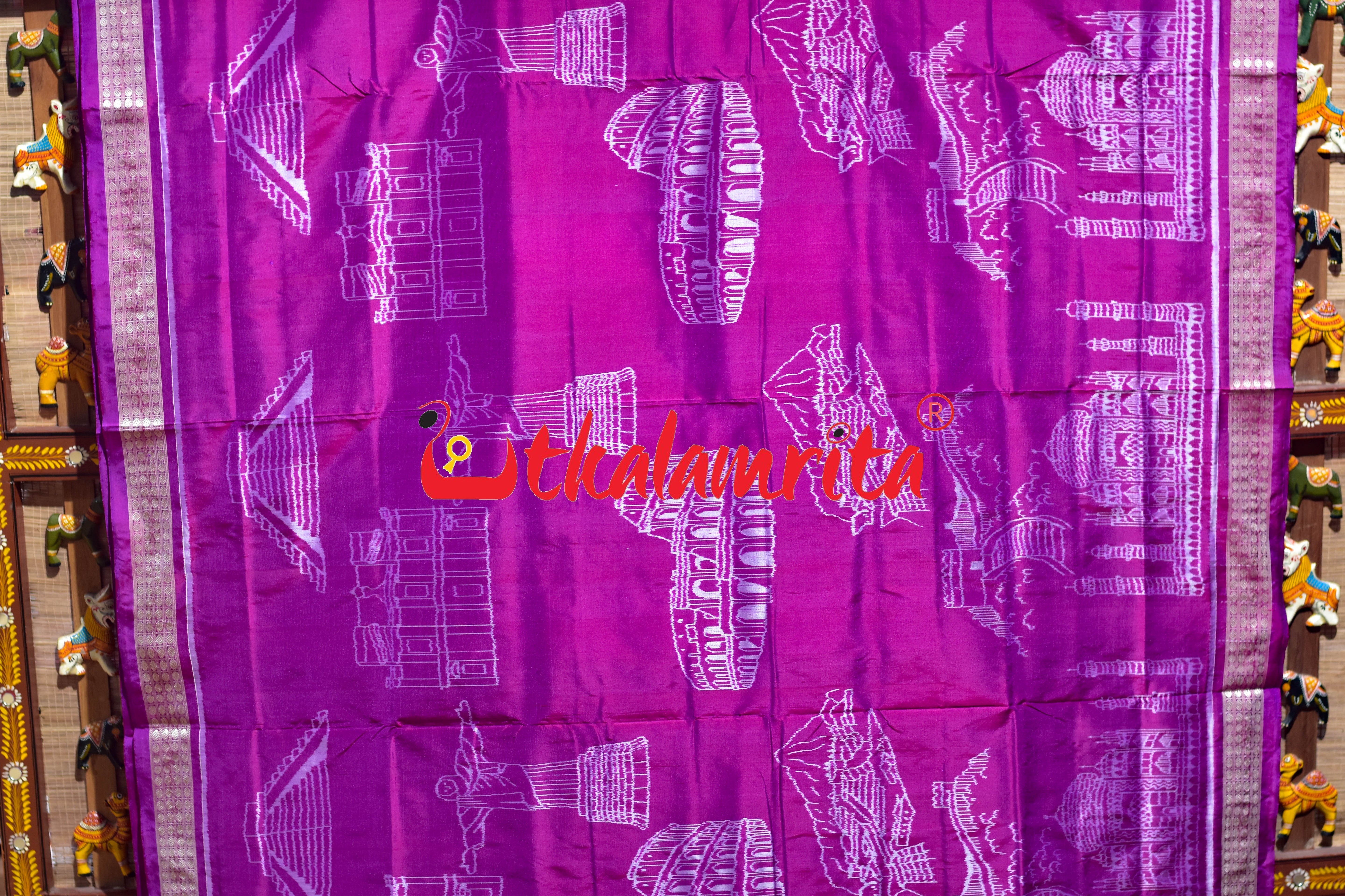 Rani Seven Wonders of the World Sambalpuri Silk Saree