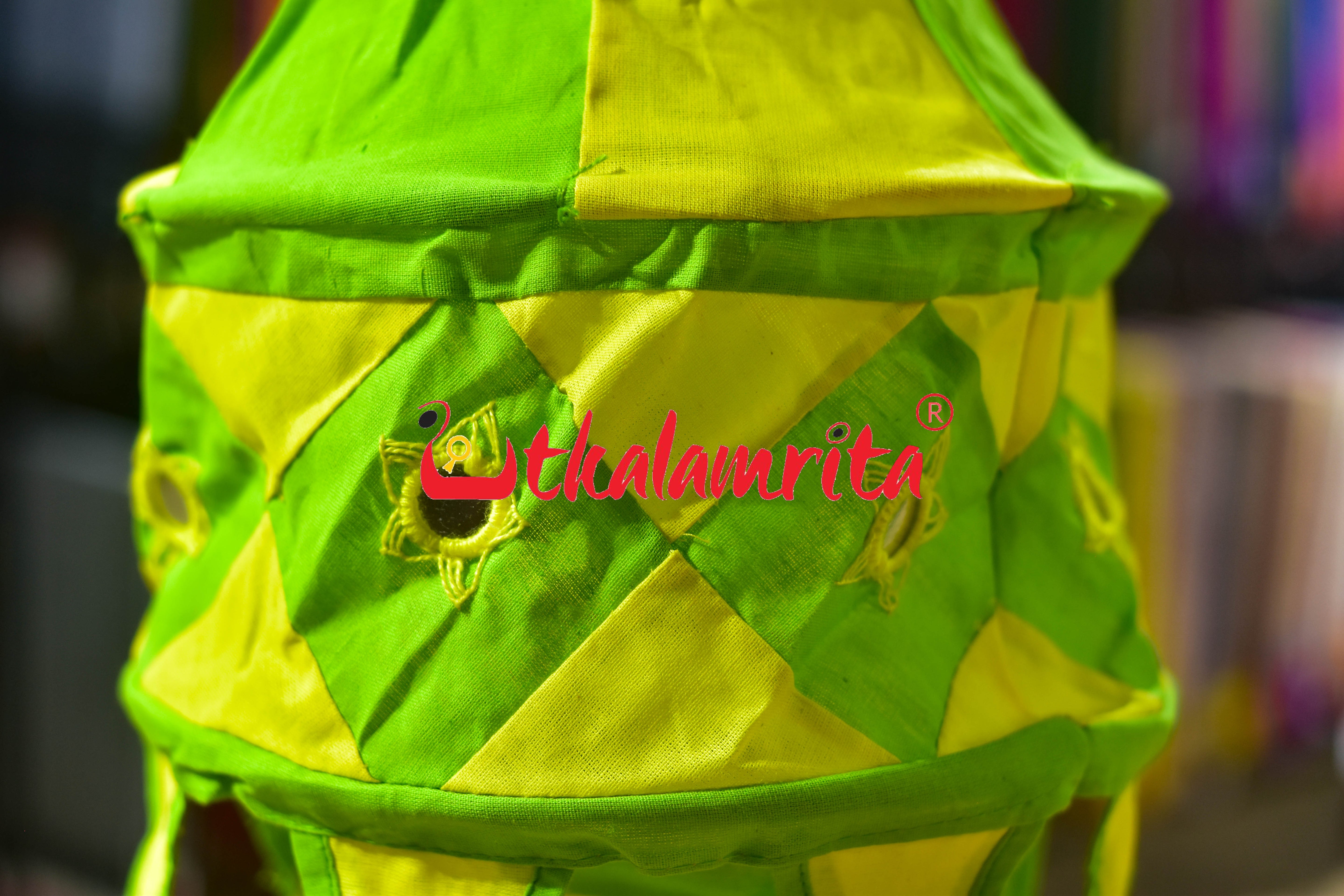 Yellow Green Special 2-Step Round Lampshade