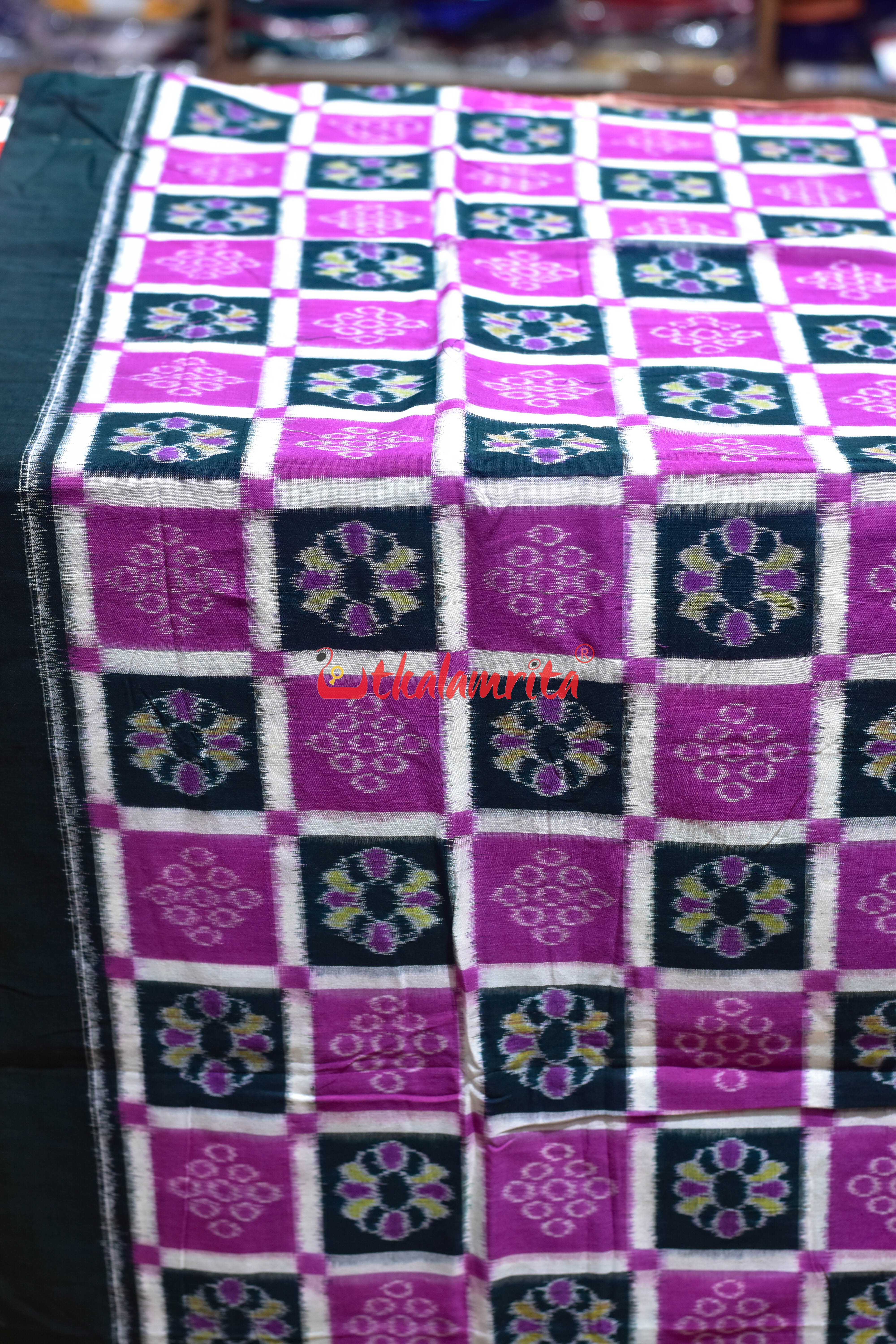 Magenta Flower Kothi Pasapali Cotton (Fabric)