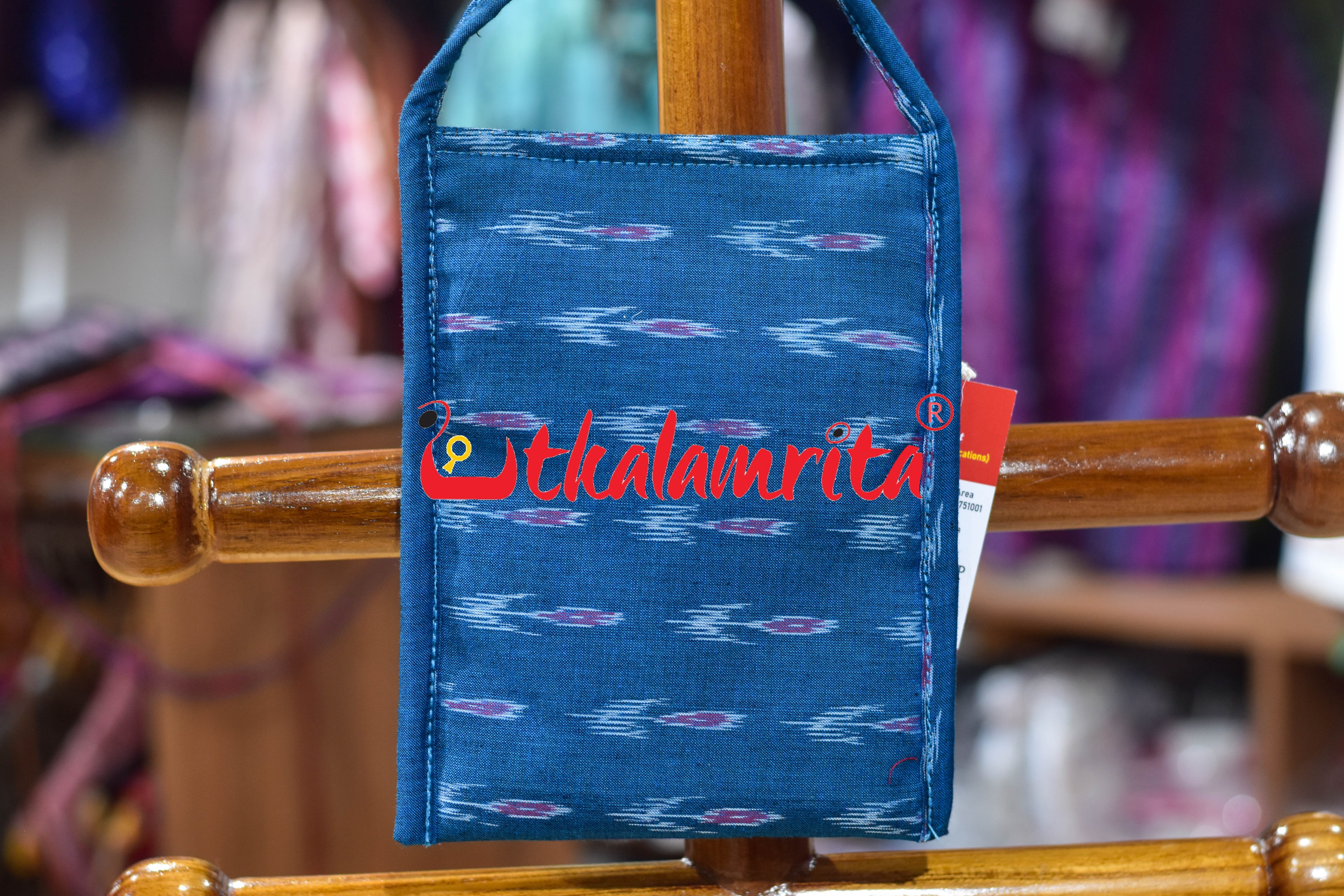 Prussian Blue Labanga Bandha Mobile Sling Bag