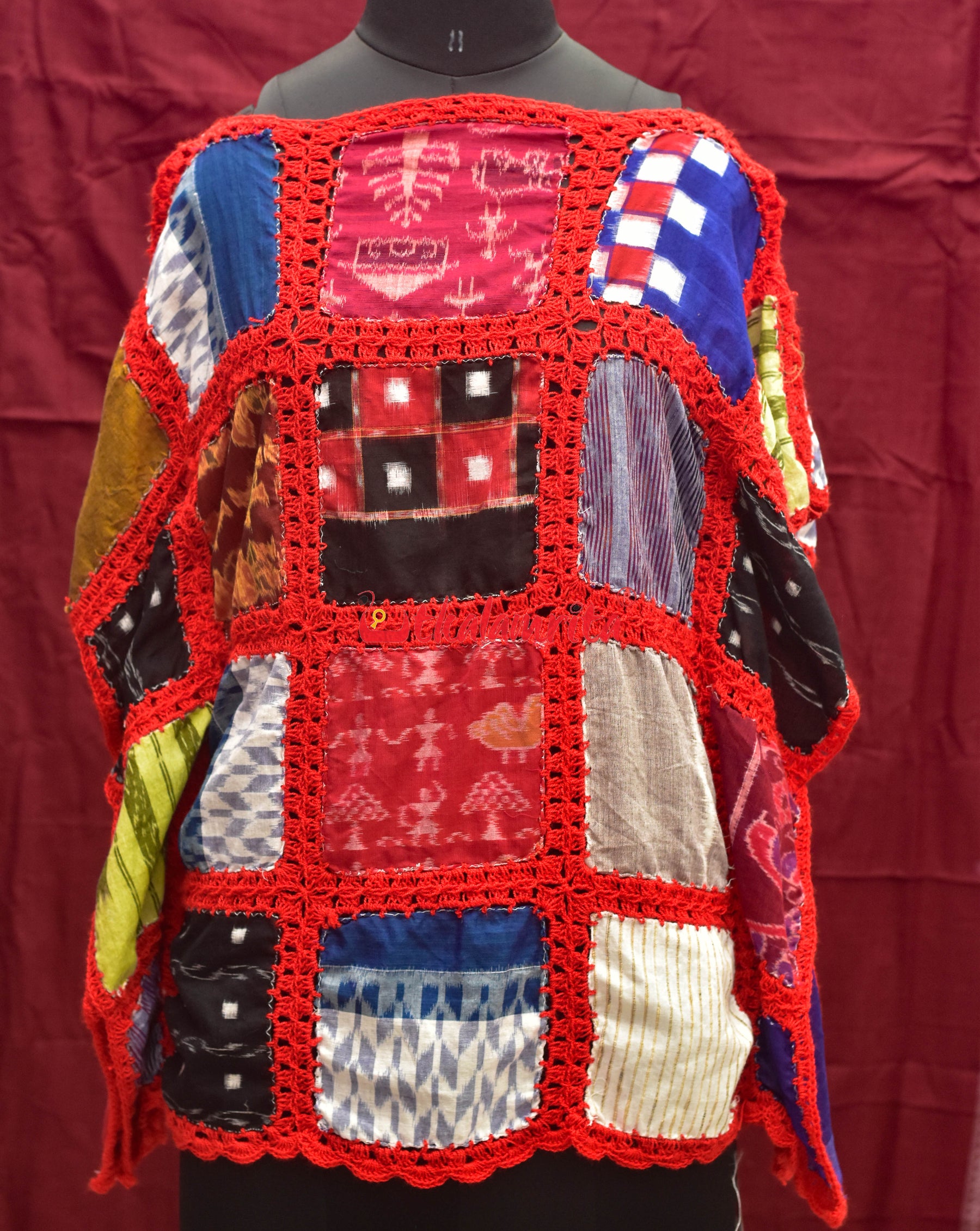 Multi Colour Ikat Crochet (Girl's Kaftan)