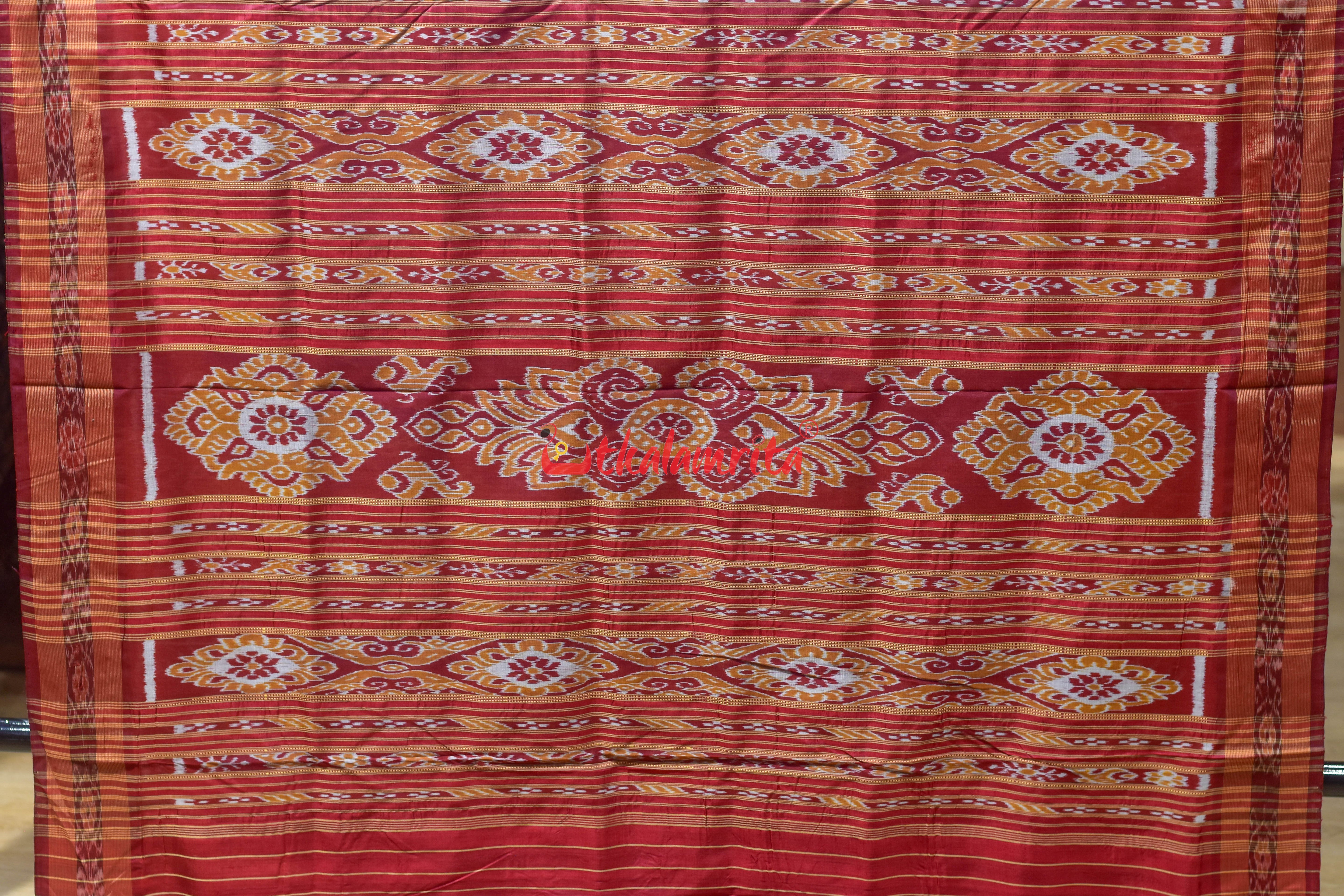 Blue Pasapali Body Khandua Silk Saree