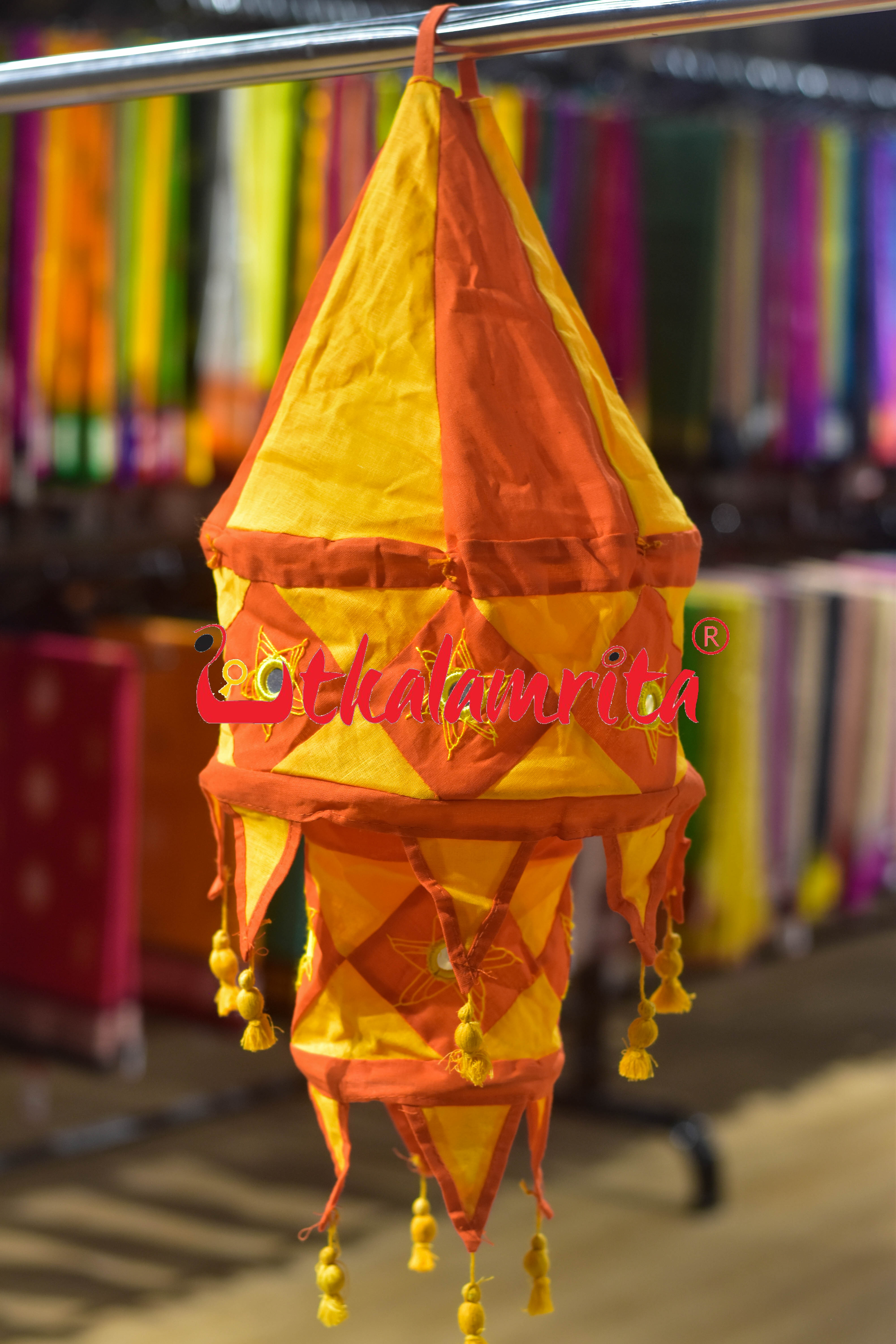 Orange Yellow Special 2-Step Round Lampshade