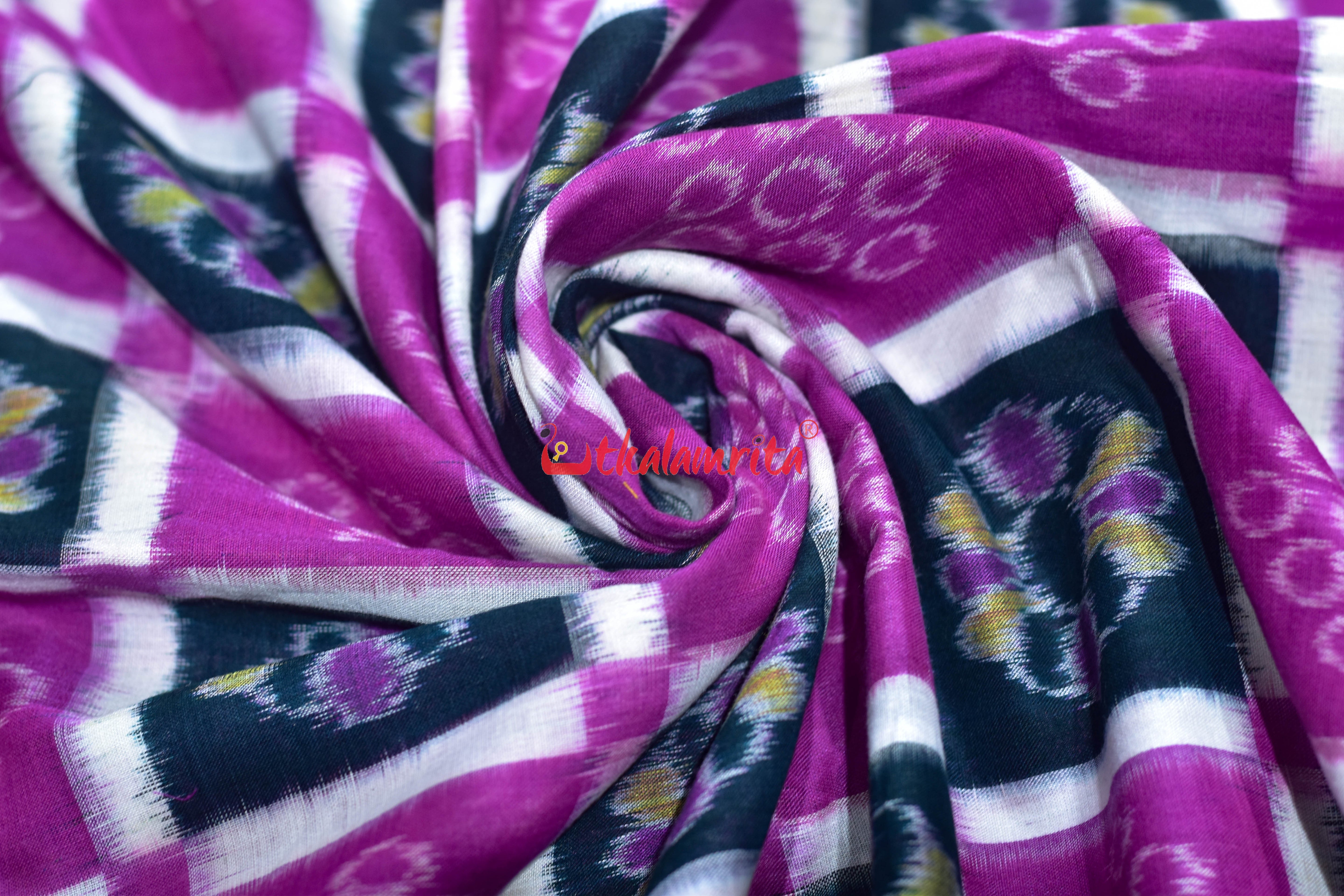 Magenta Flower Kothi Pasapali Cotton (Fabric)