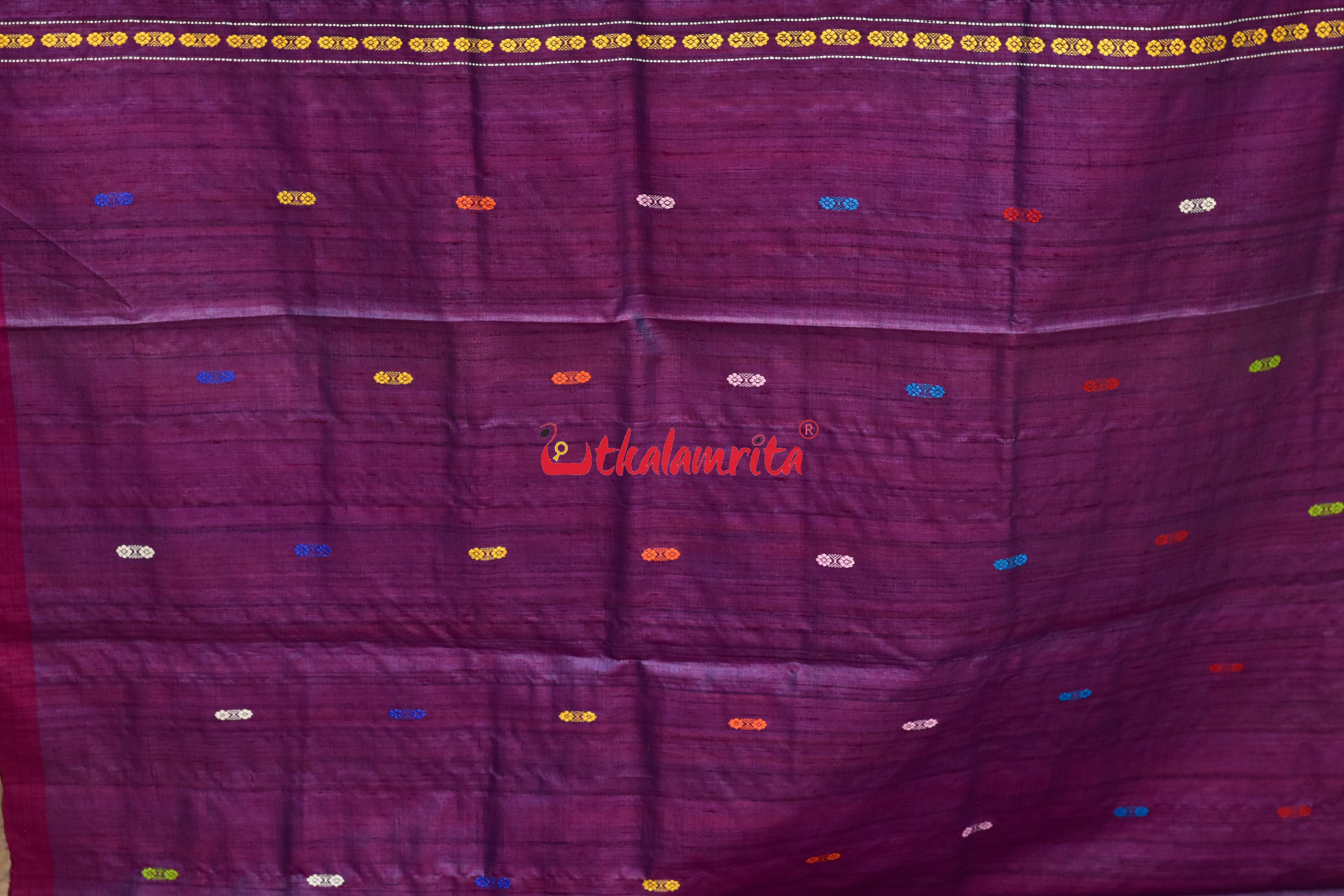 Blue Magenta Ramachandrapedi Silk Saree
