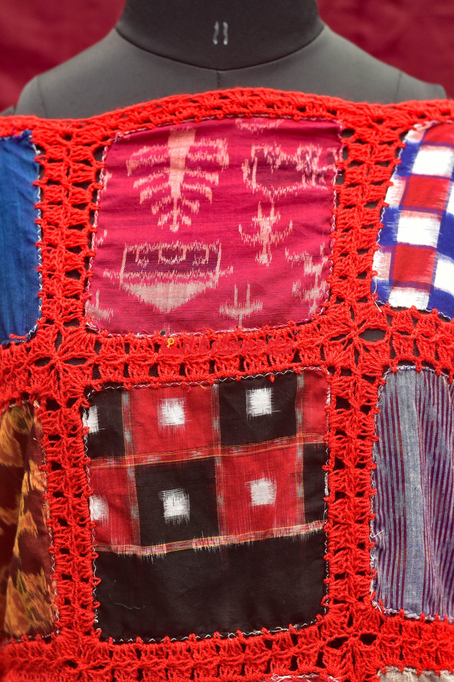 Multi Colour Ikat Crochet (Girl's Kaftan)