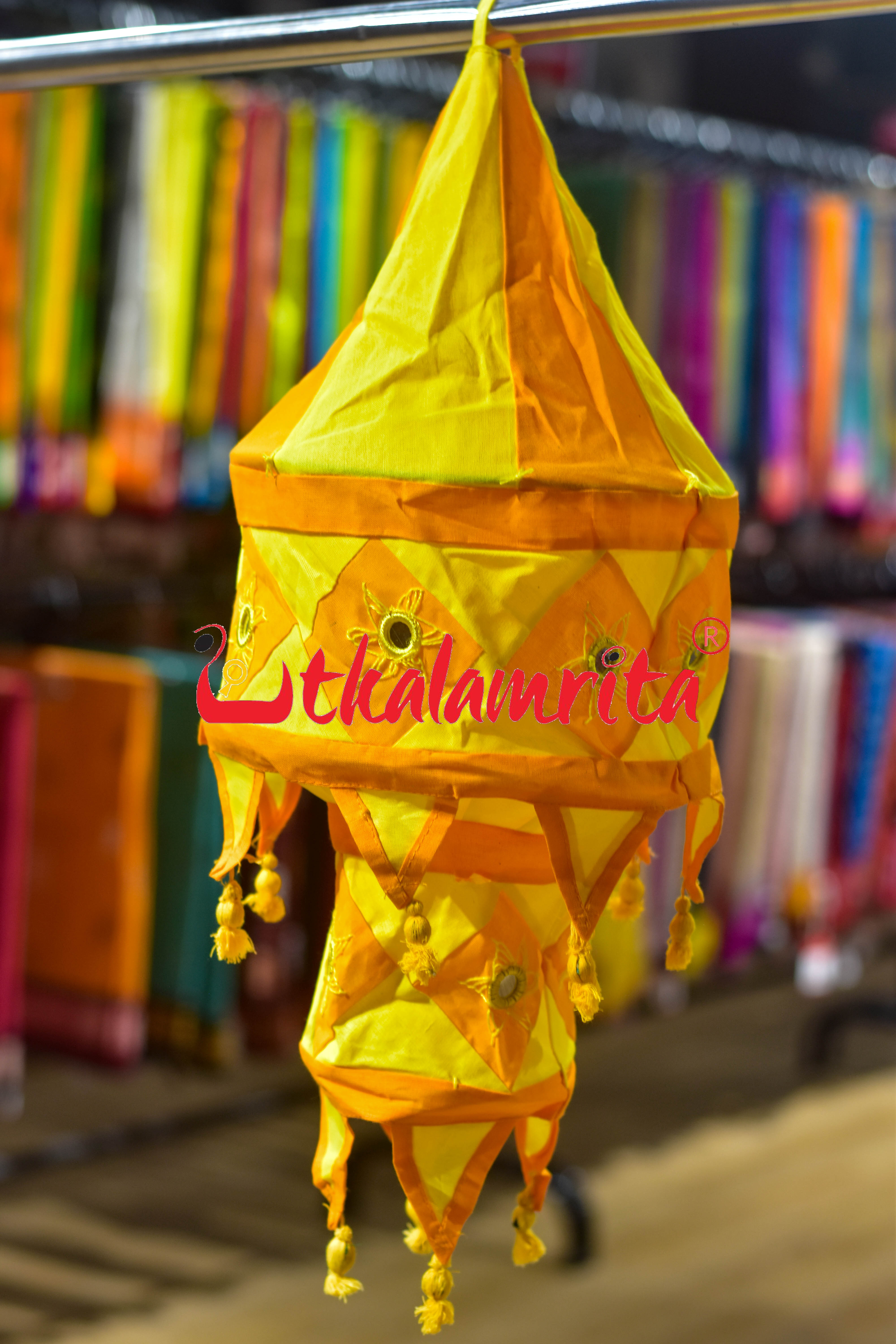 Yellow Orange Special 2-Step Round Lampshade