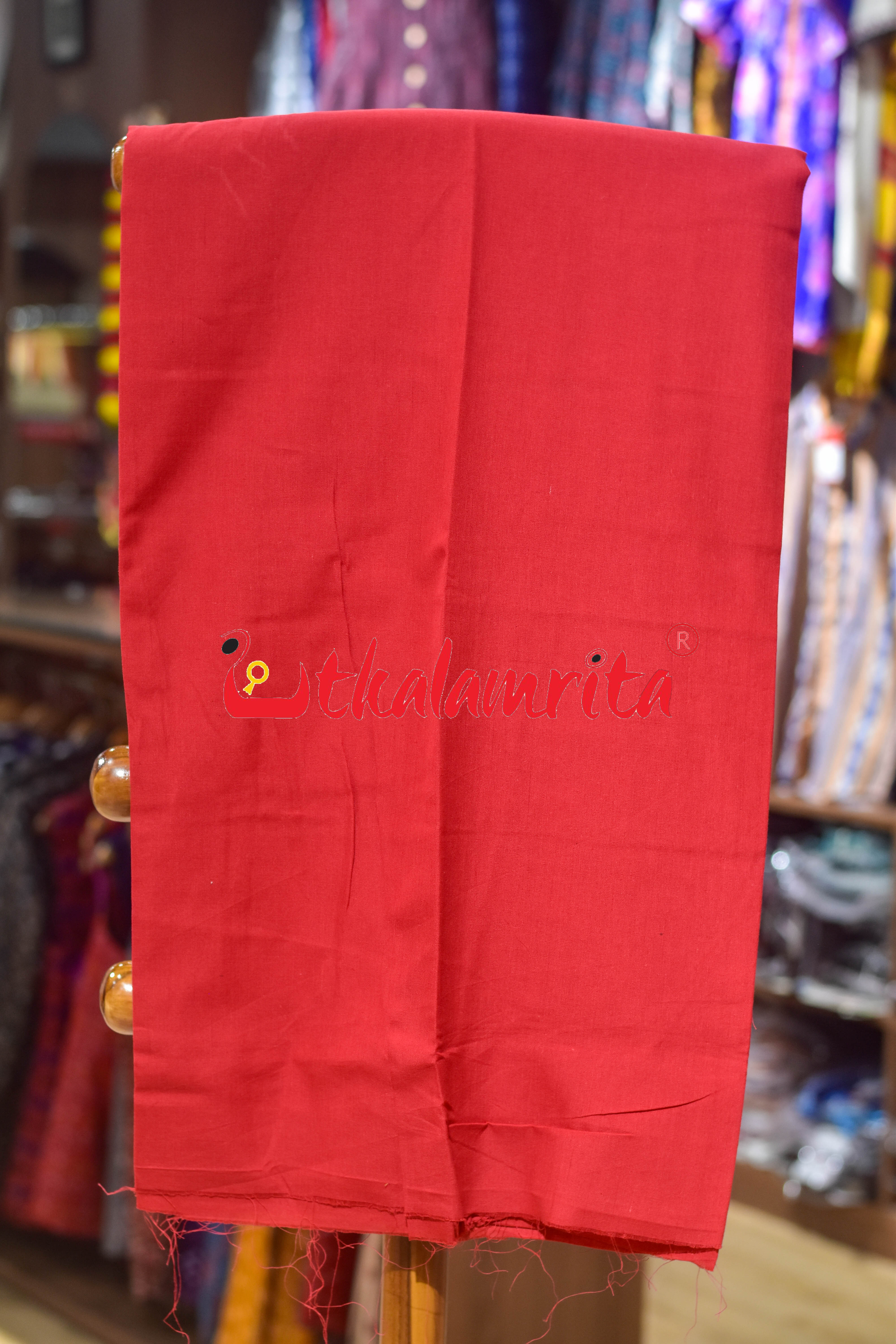 Blue Red Star Flower Cotton Dress Set