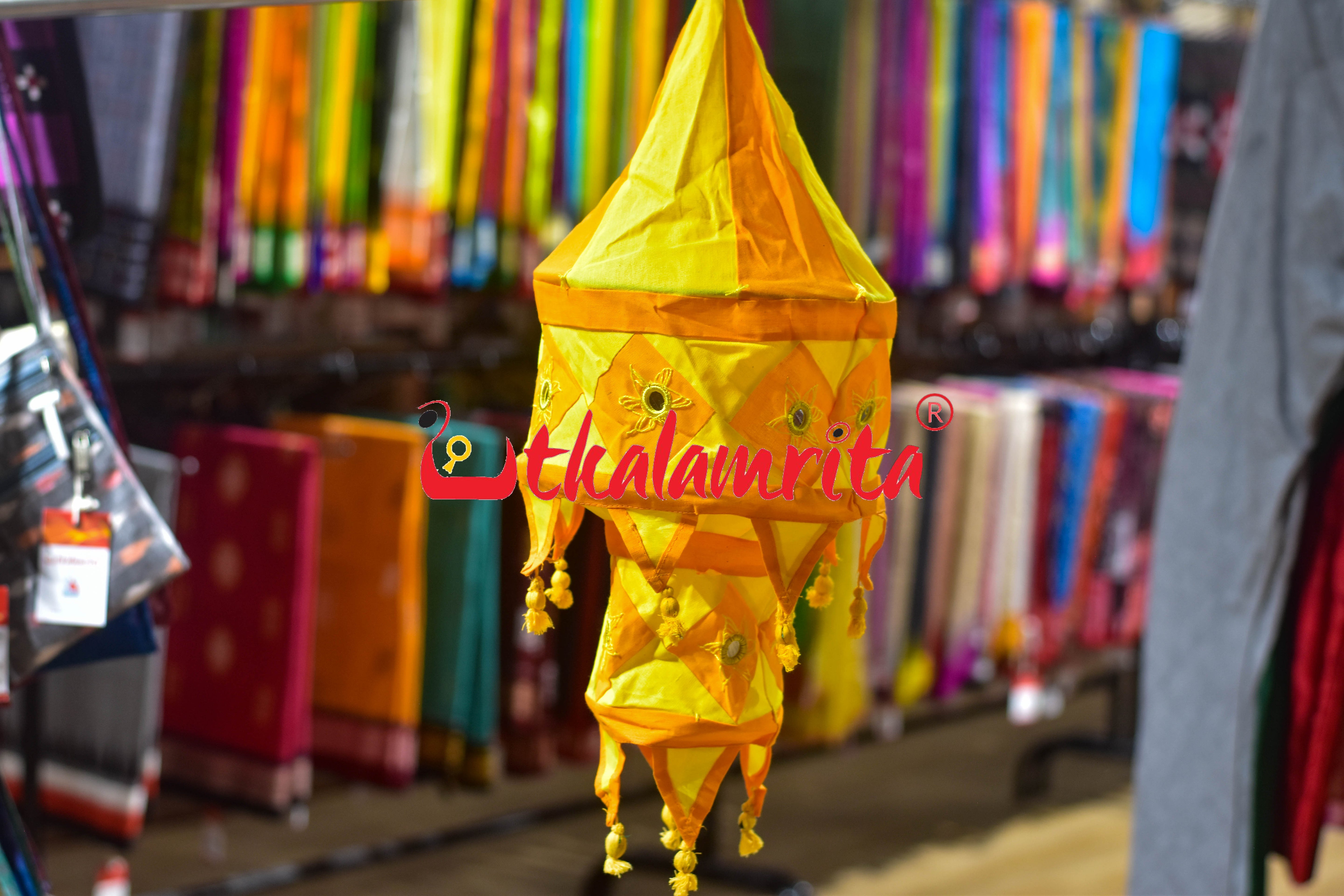 Yellow Orange Special 2-Step Round Lampshade