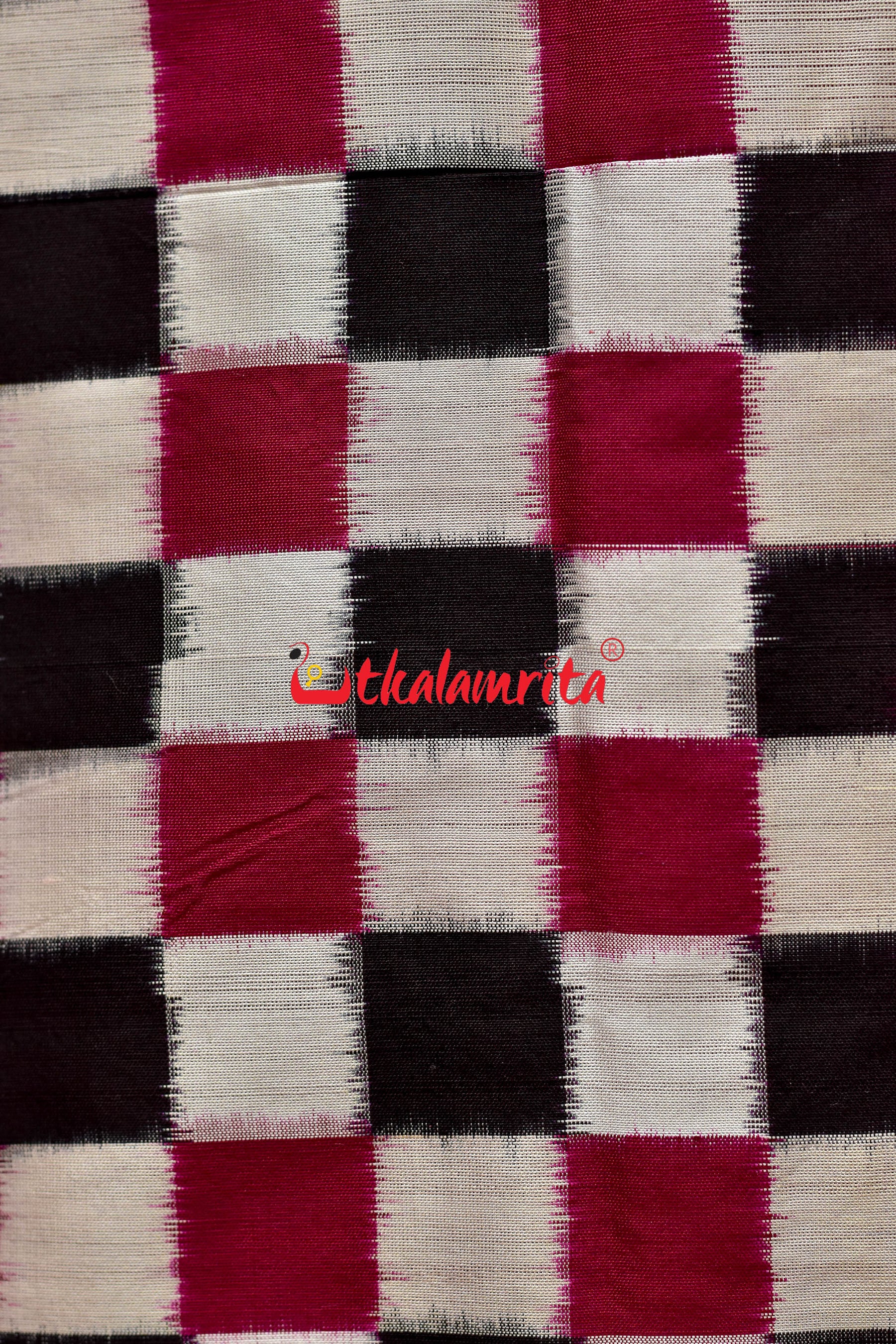 Total Pasapali Magenta Sambalpuri Silk Saree