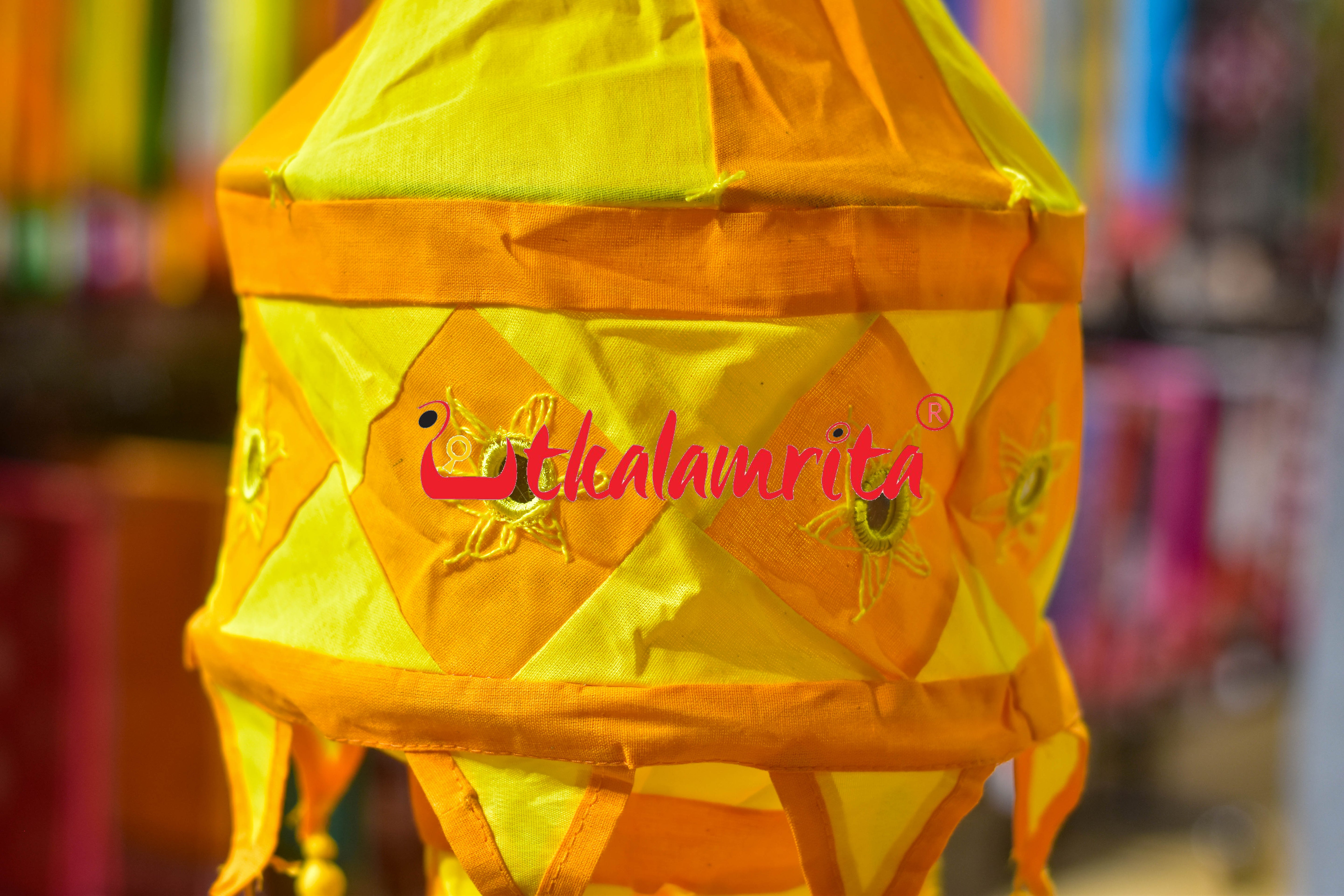 Yellow Orange Special 2-Step Round Lampshade