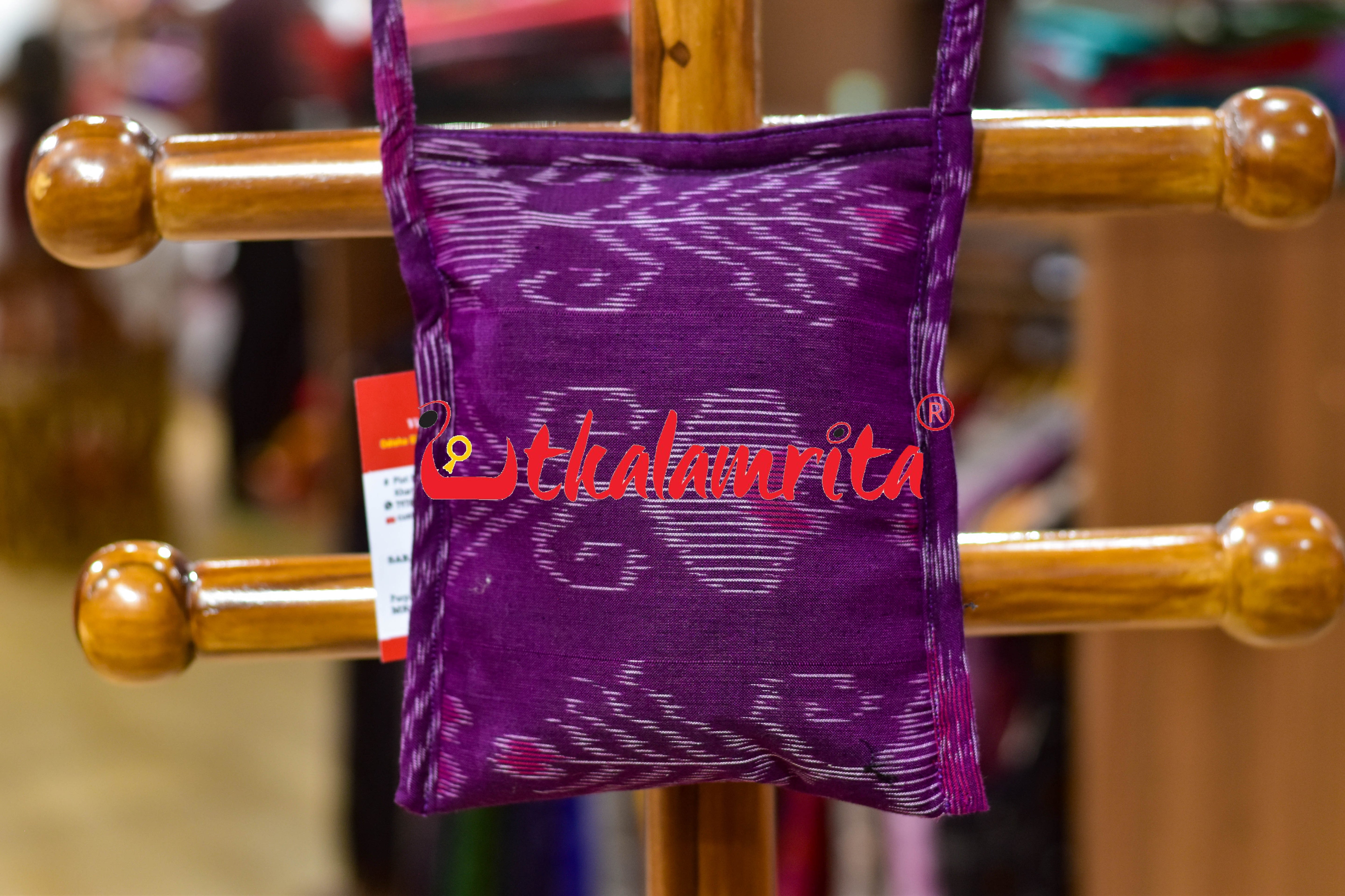 Purple Big Flowers Mobile Sling Bag