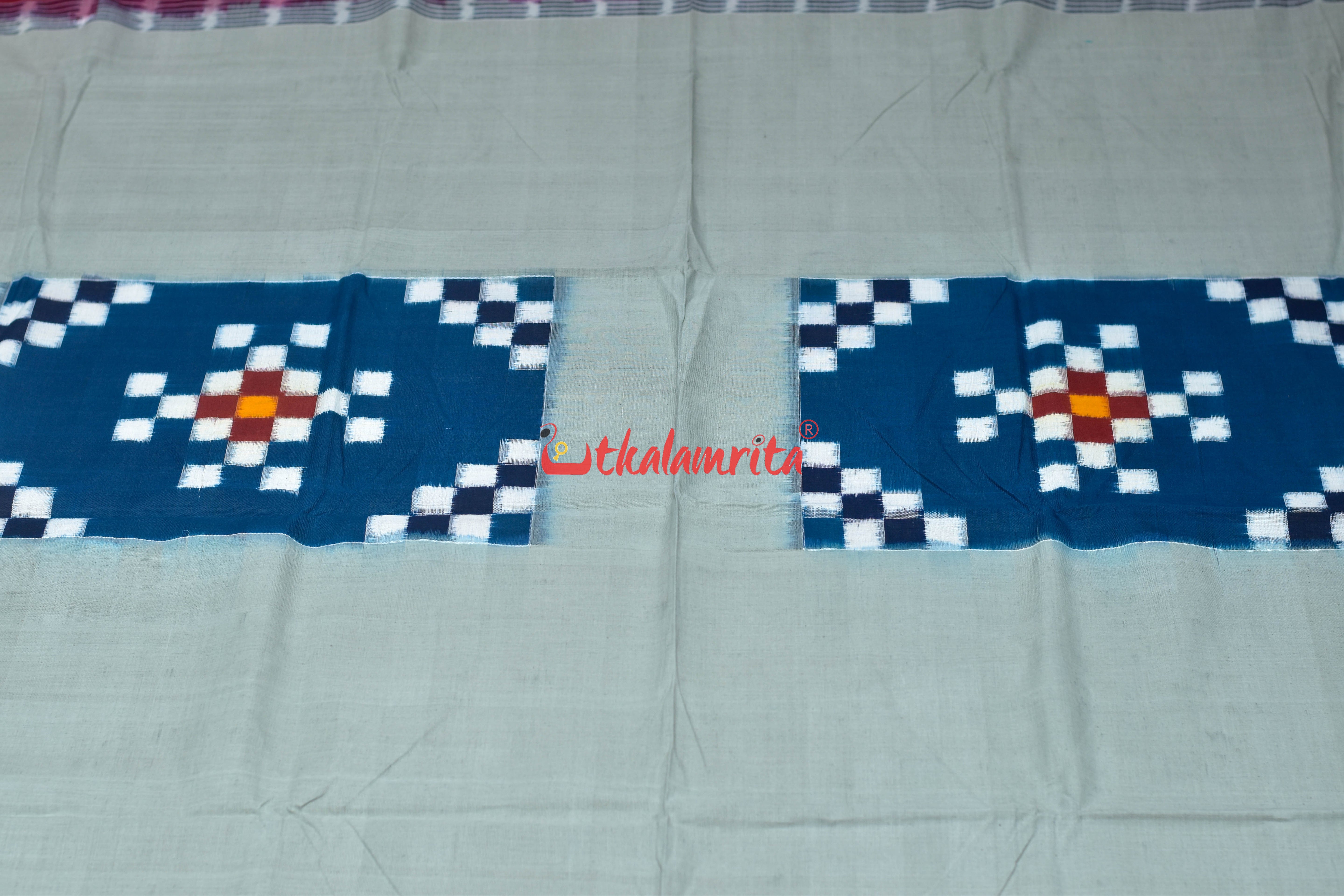 Red Navy Blue Tara Pasapali (Double Bedsheet)