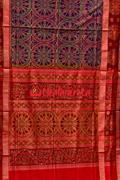 Konark Chakra Double Machha Dhadi Sambalpuri Cotton Saree