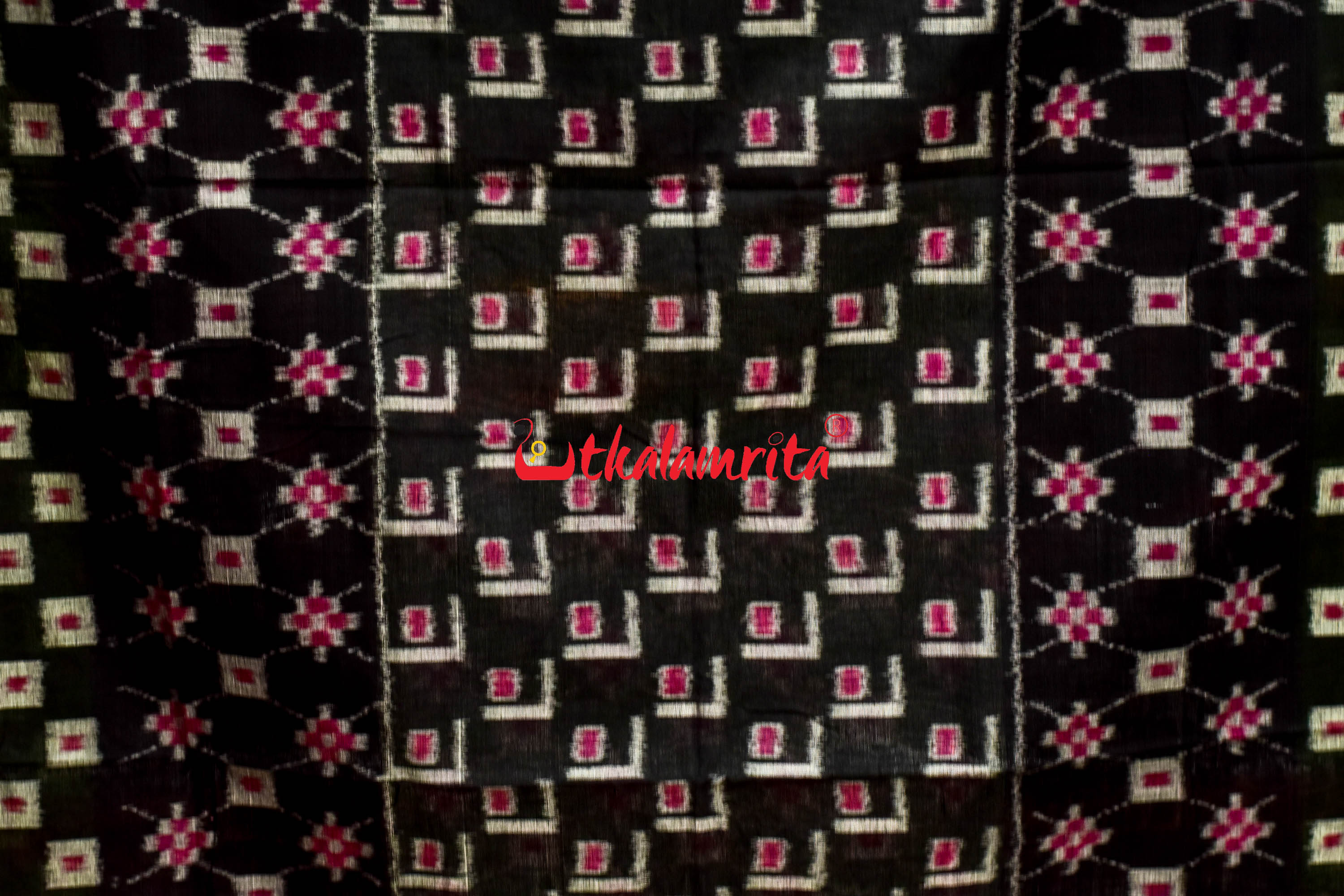 5D Green Middle Chain Khandua Cotton Saree