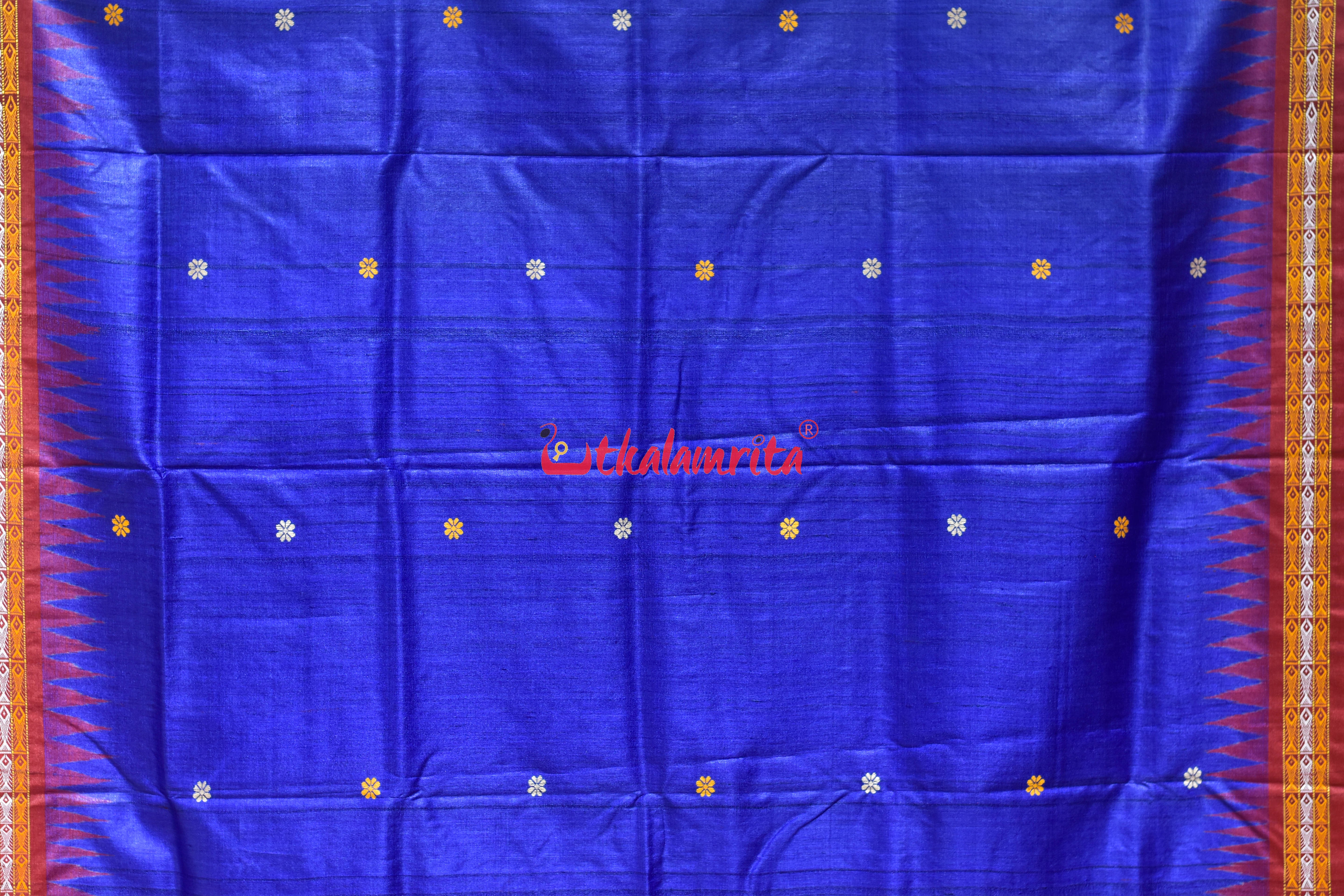 Blue Fish Border Dolabedi Gopalpur Tussar Silk Saree