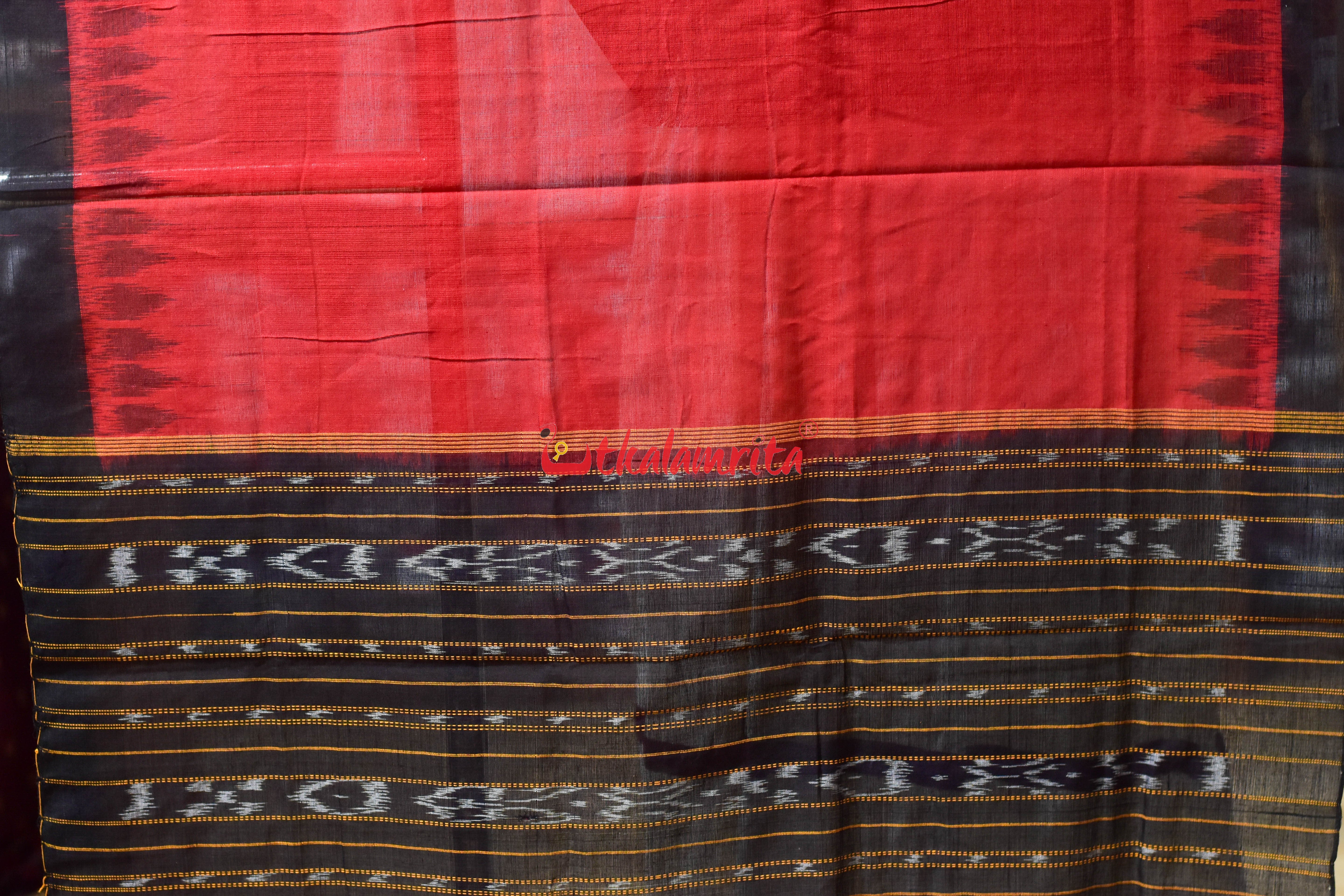 Red Black Khandua Cotton (Dupatta)