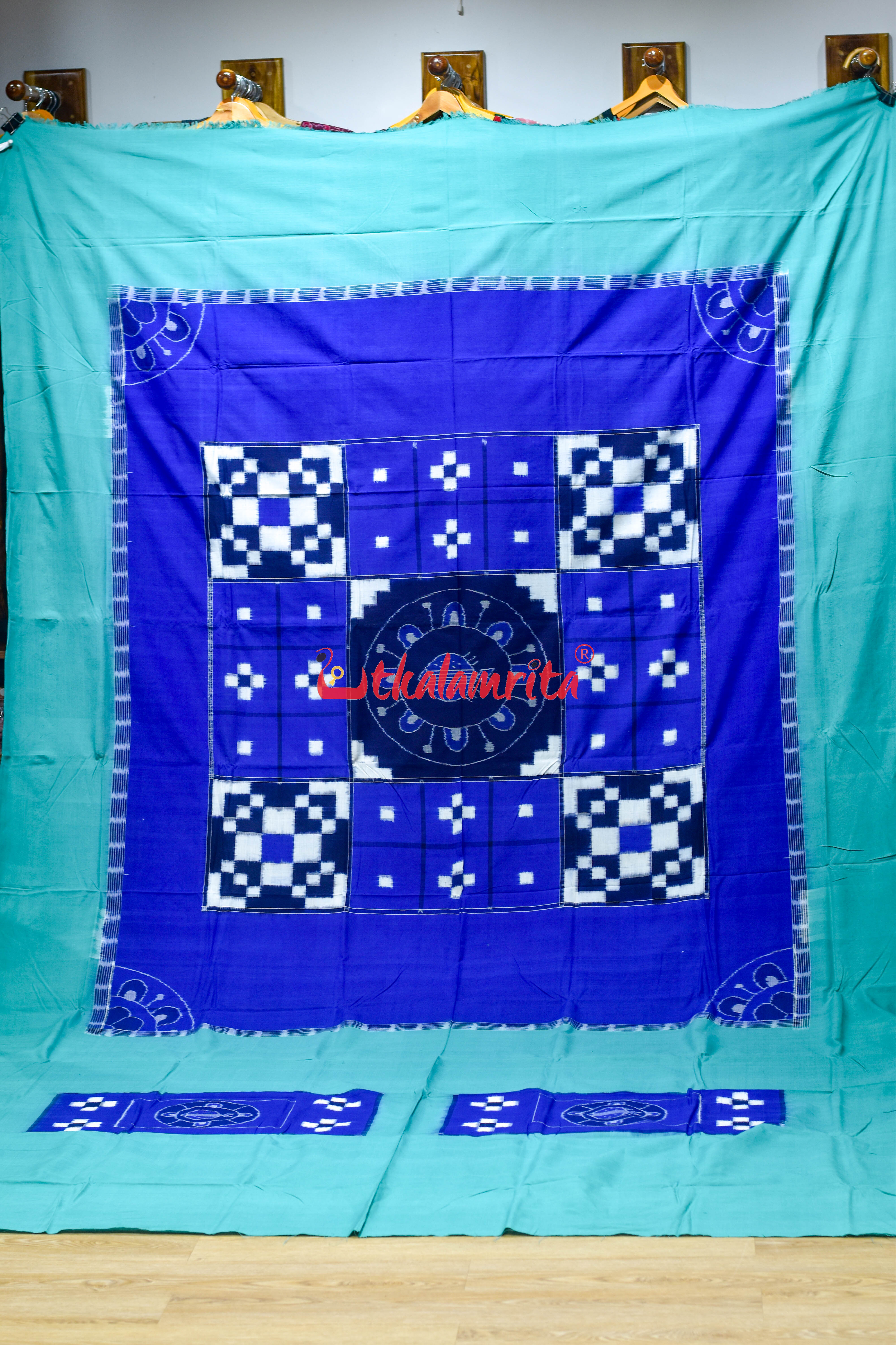 Blue Single Pasapali Cotton (Double Bedsheet)