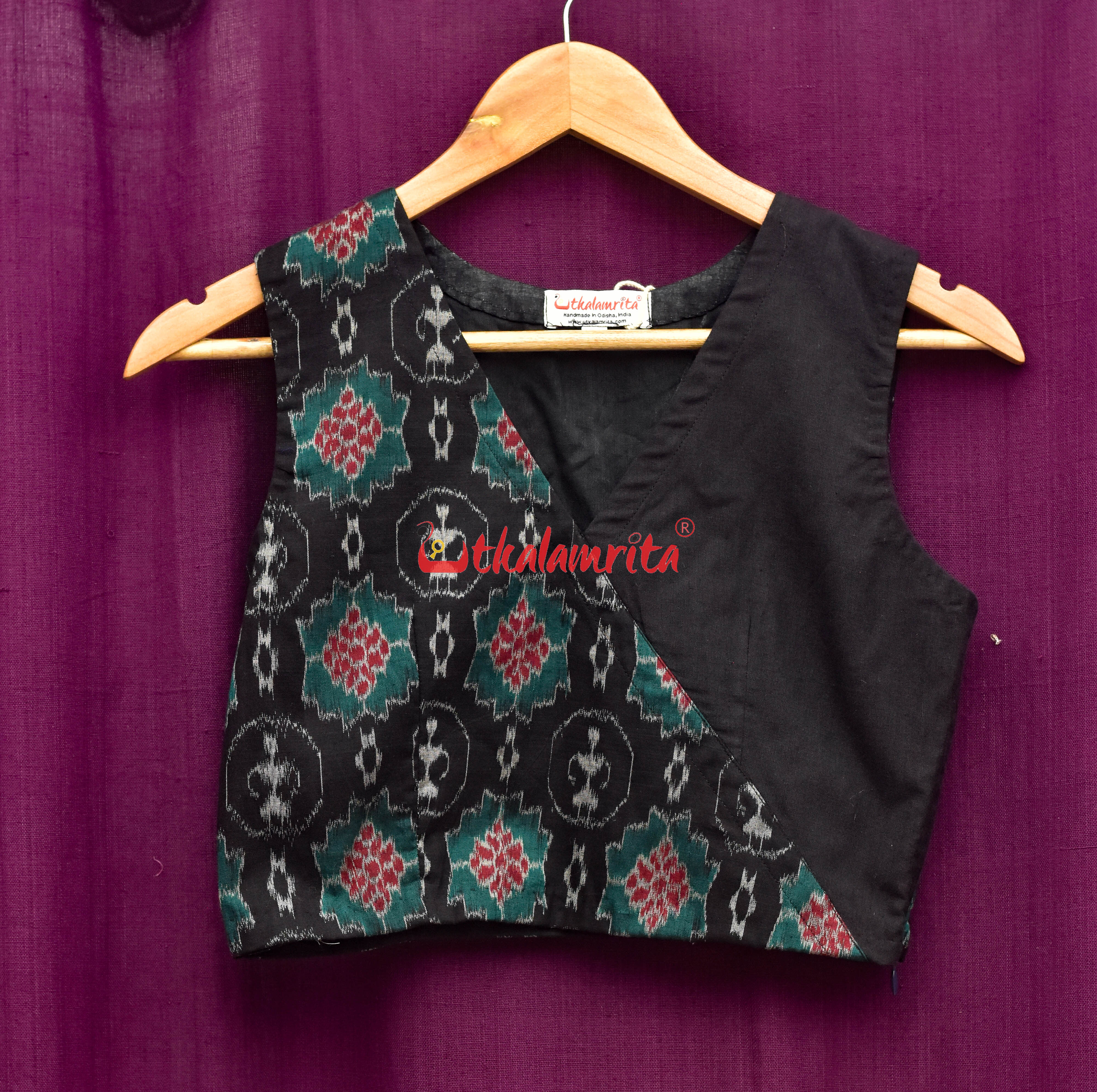 Black Tribals Angrakha Designer (Blouse)
