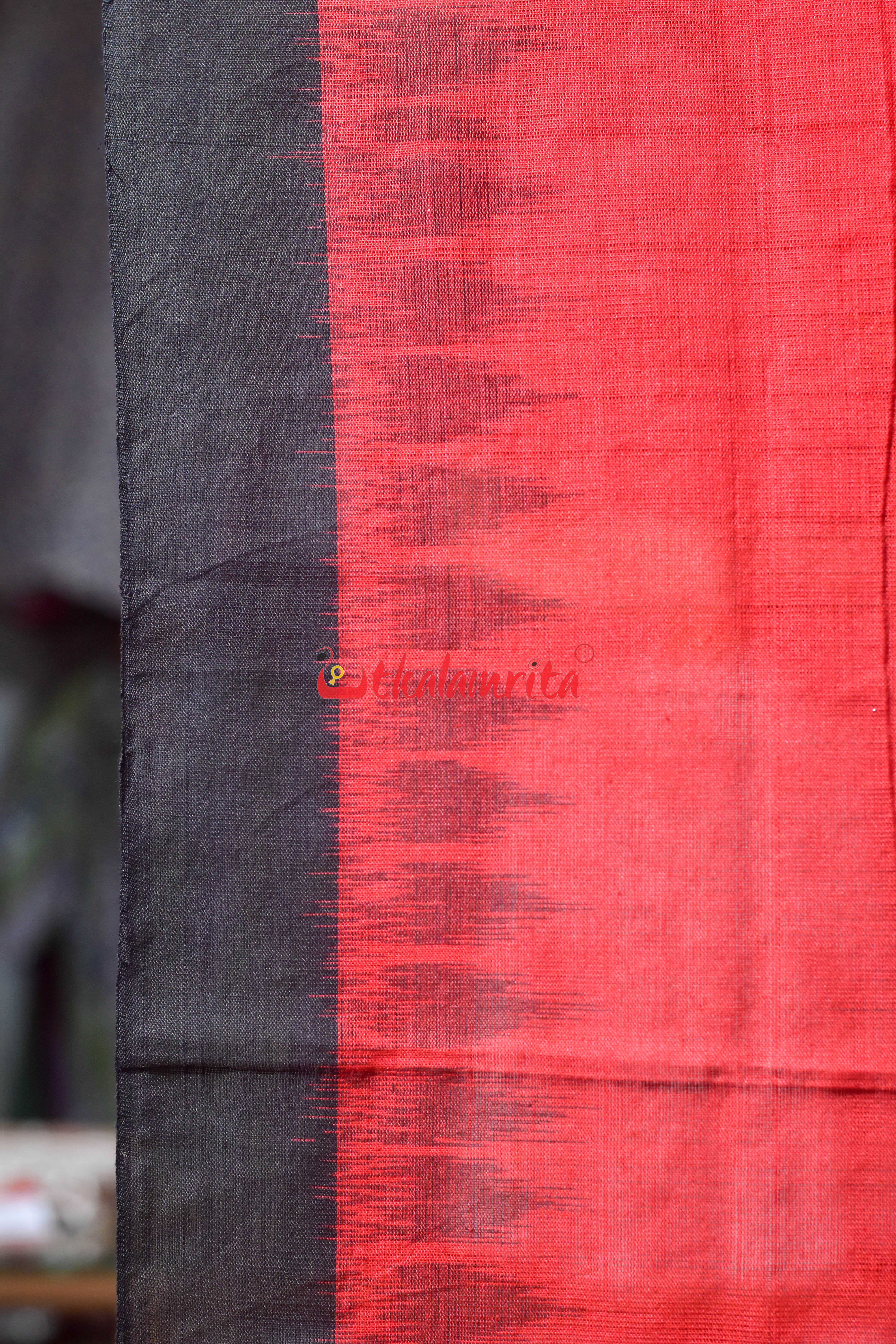 Red Black Khandua Cotton (Dupatta)