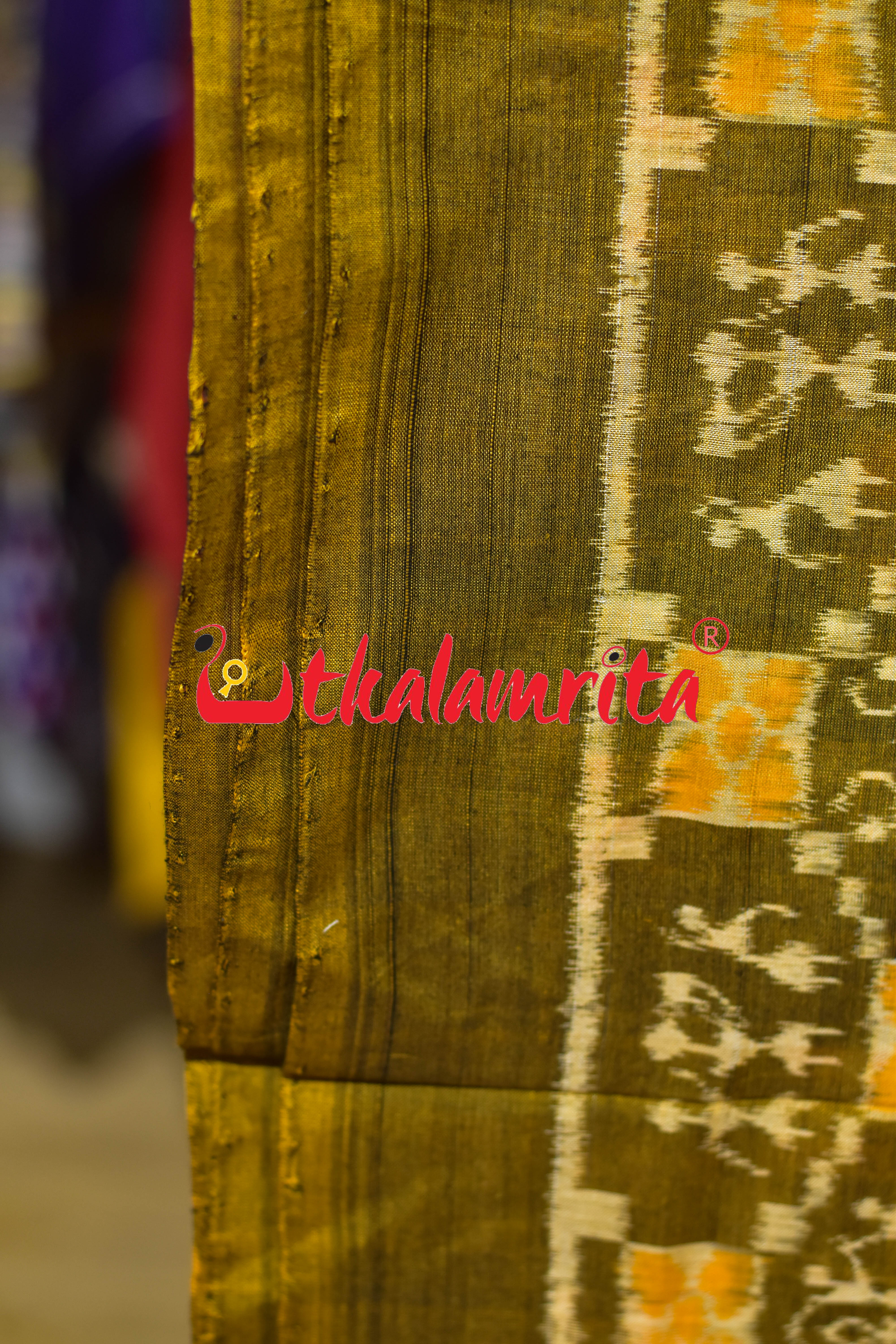 Mustard Yellow Tribal Culture Sambalpuri Cotton (Fabric)