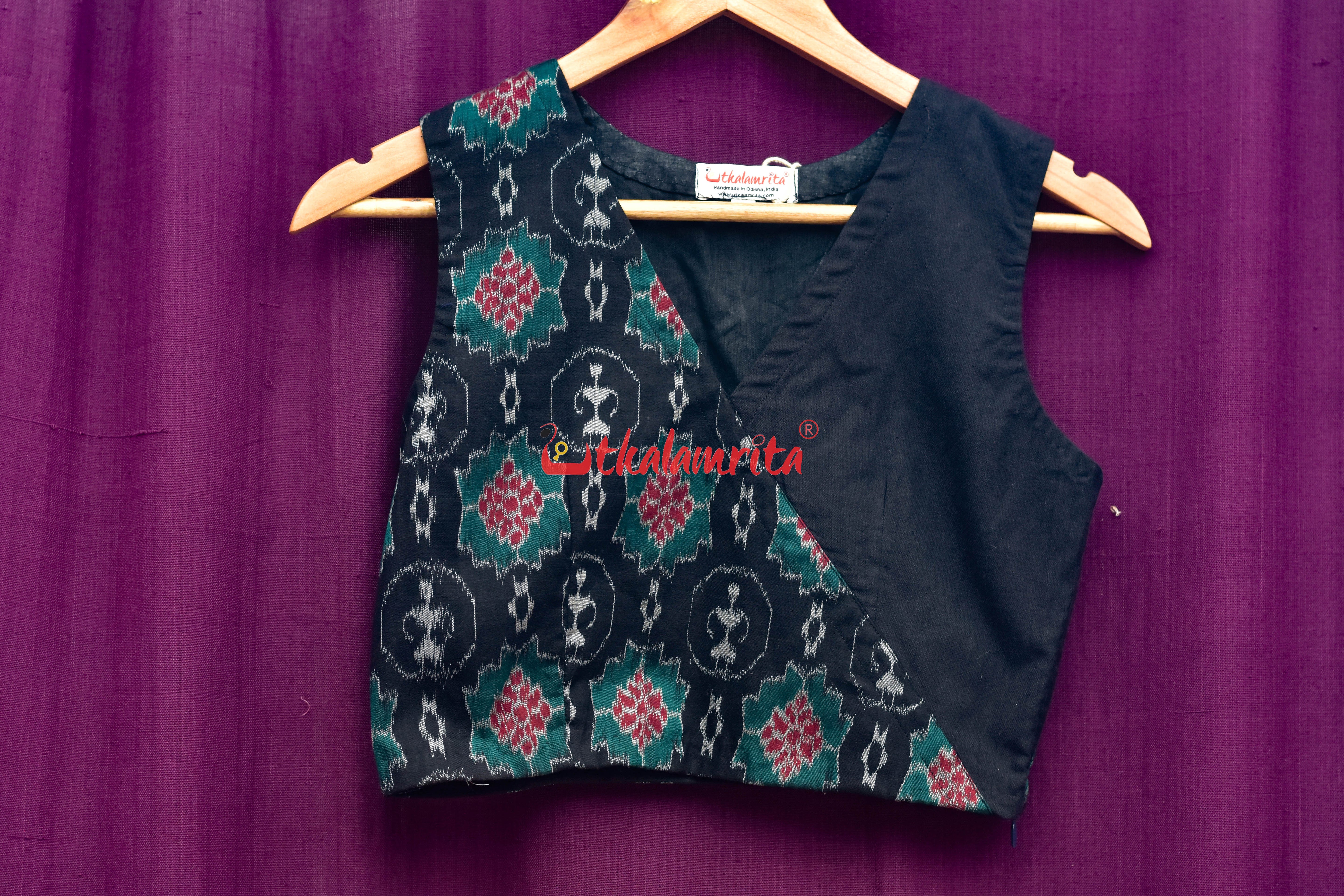 Black Tribals Angrakha Designer (Blouse)