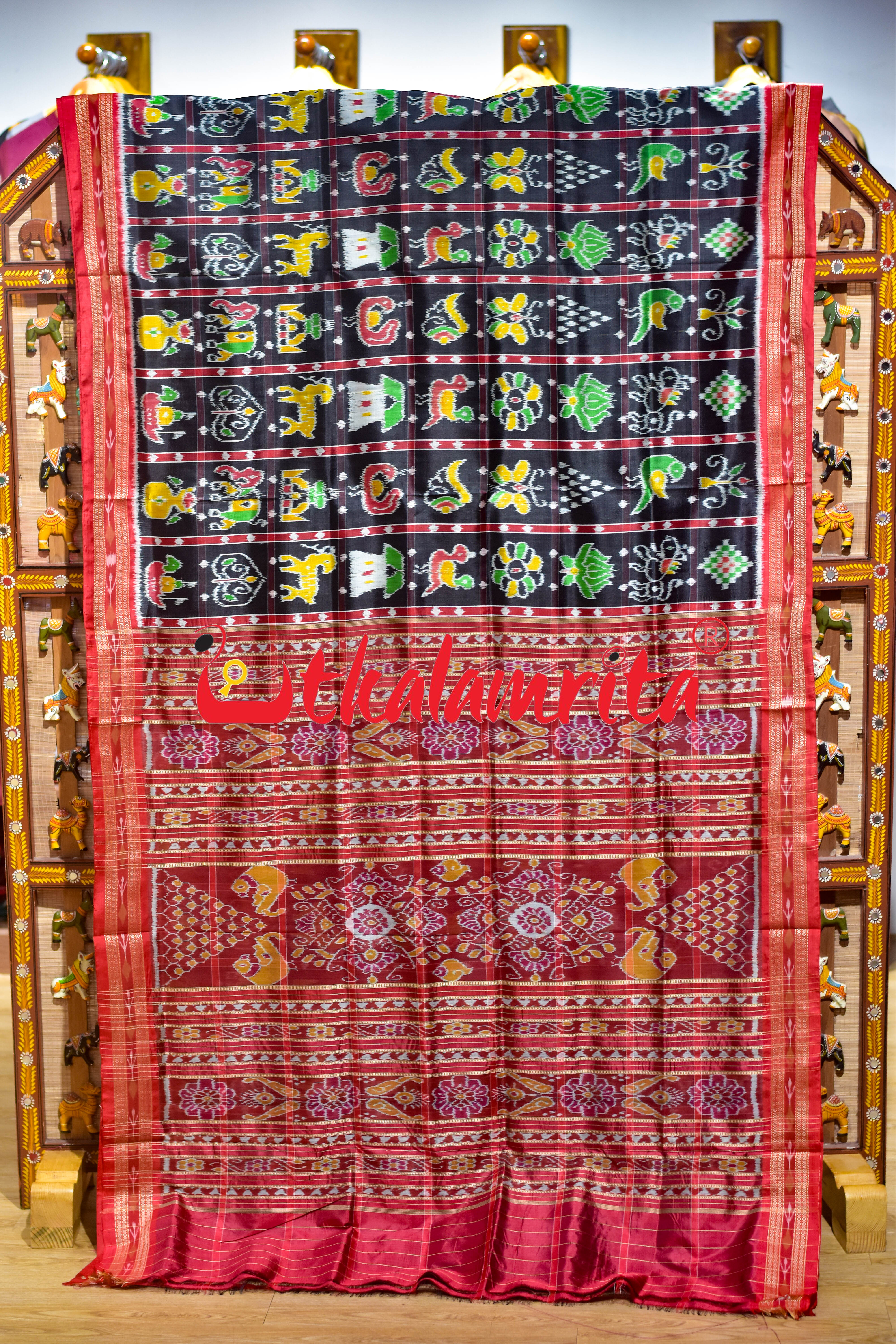 Black Dots Nabakothi Silk Saree
