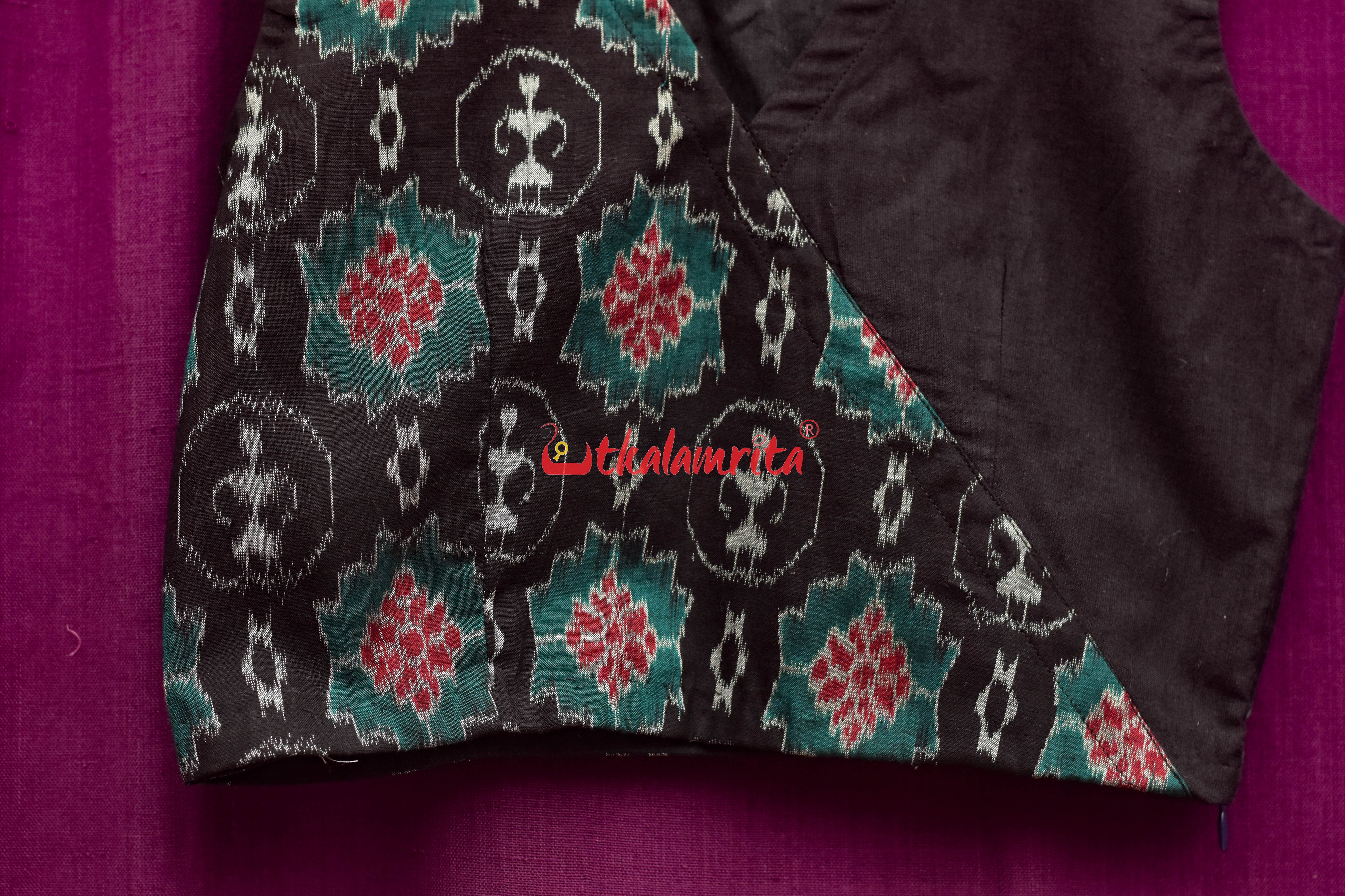 Black Tribals Angrakha Designer (Blouse)