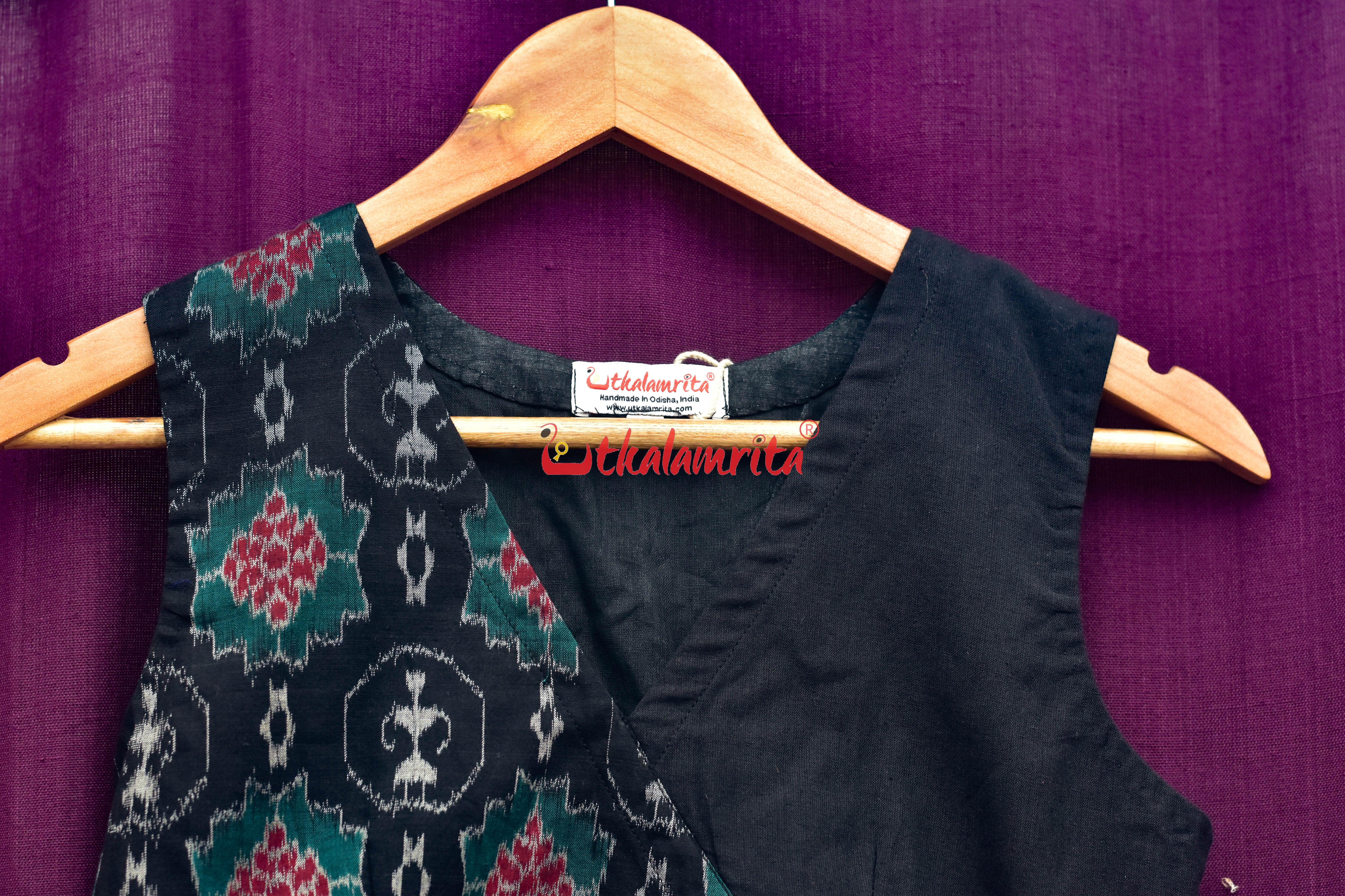 Black Tribals Angrakha Designer (Blouse)