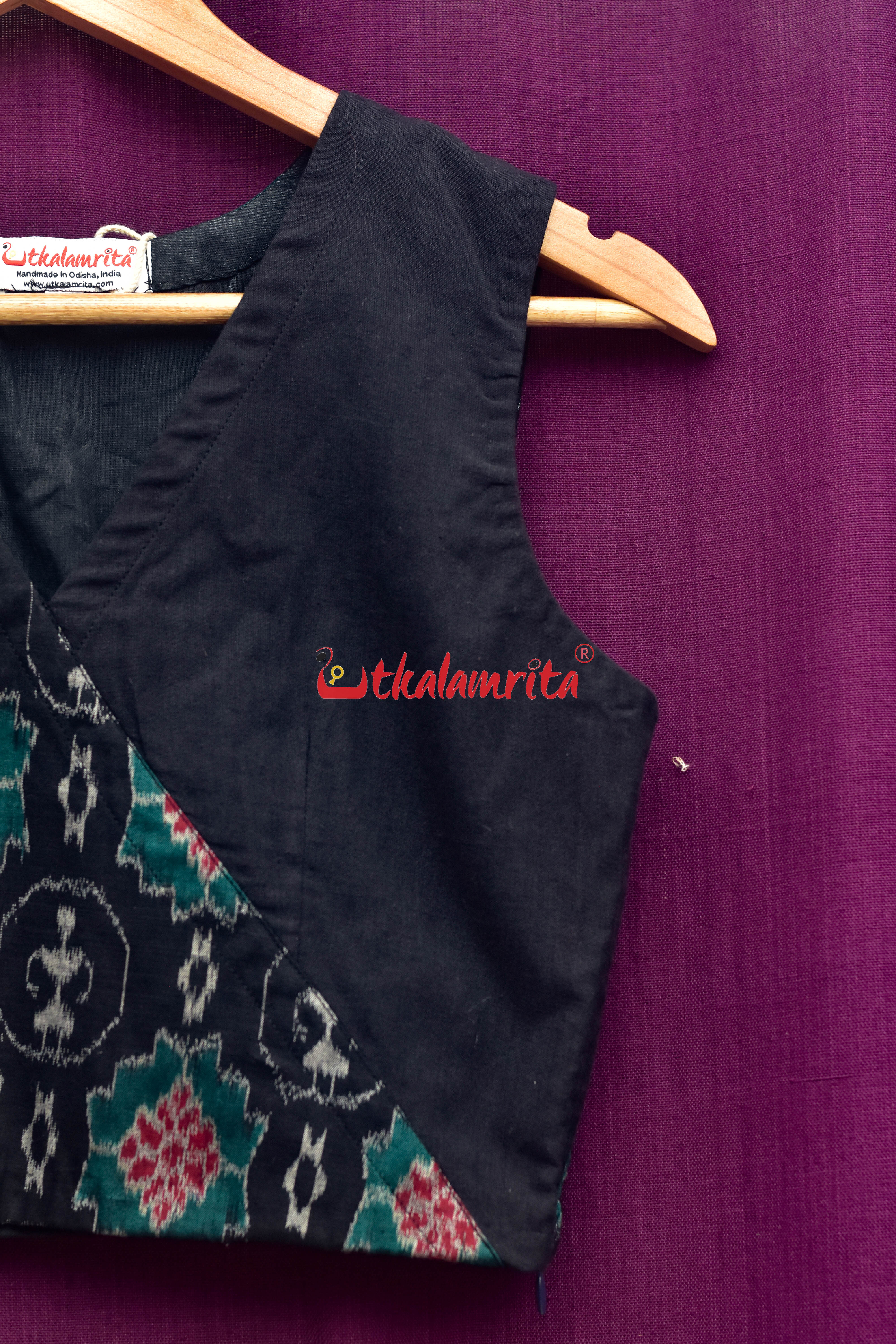 Black Tribals Angrakha Designer (Blouse)
